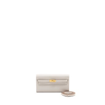 Hermes classic kelly to go epsom gris pale GHW stamp B