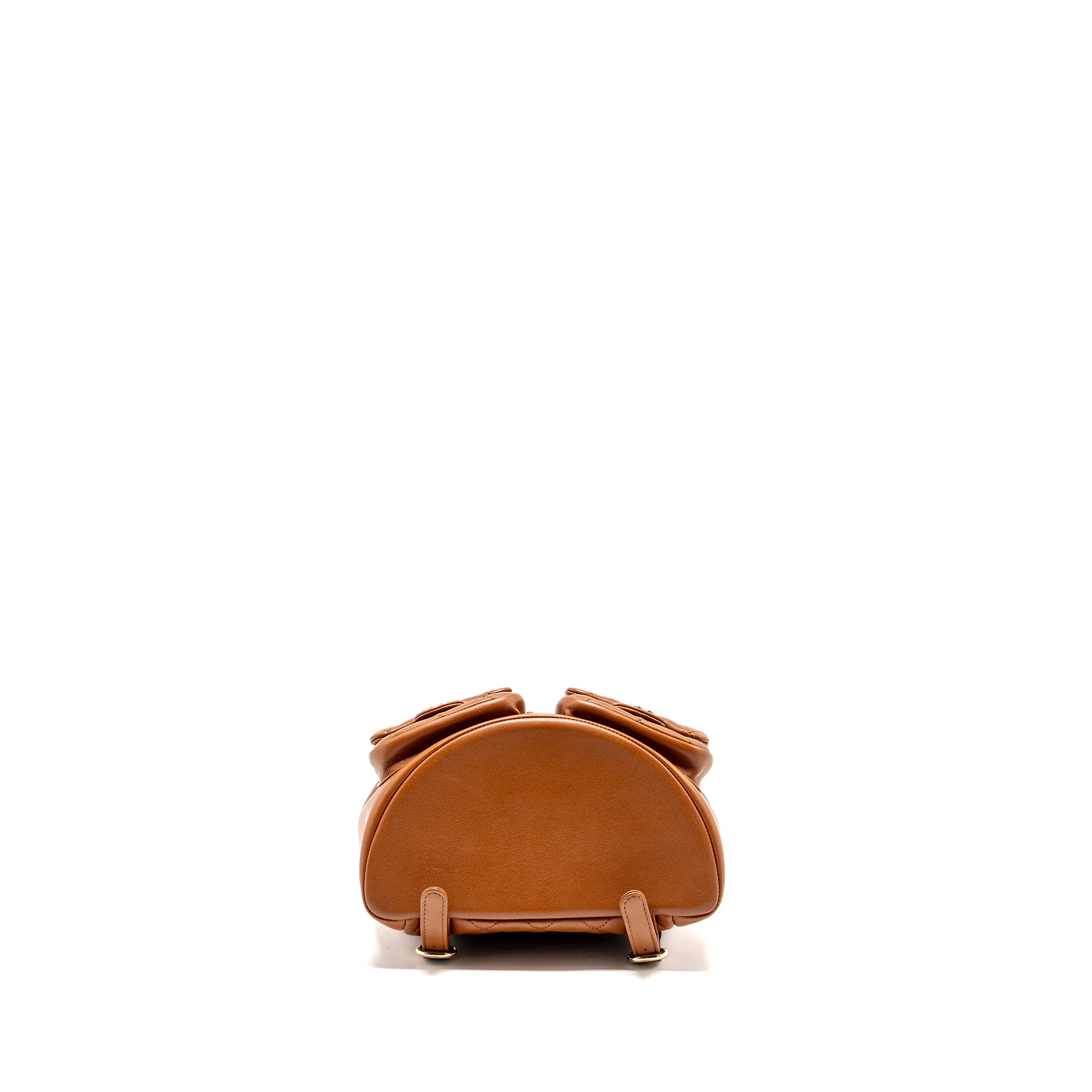 Chanel 23a Triple Pack Backpack Calfskin Caramel LGHW (microchip) - Image 5