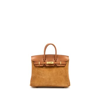 Hermes Birkin 25 grizzy / swift gold GHW stamp U
