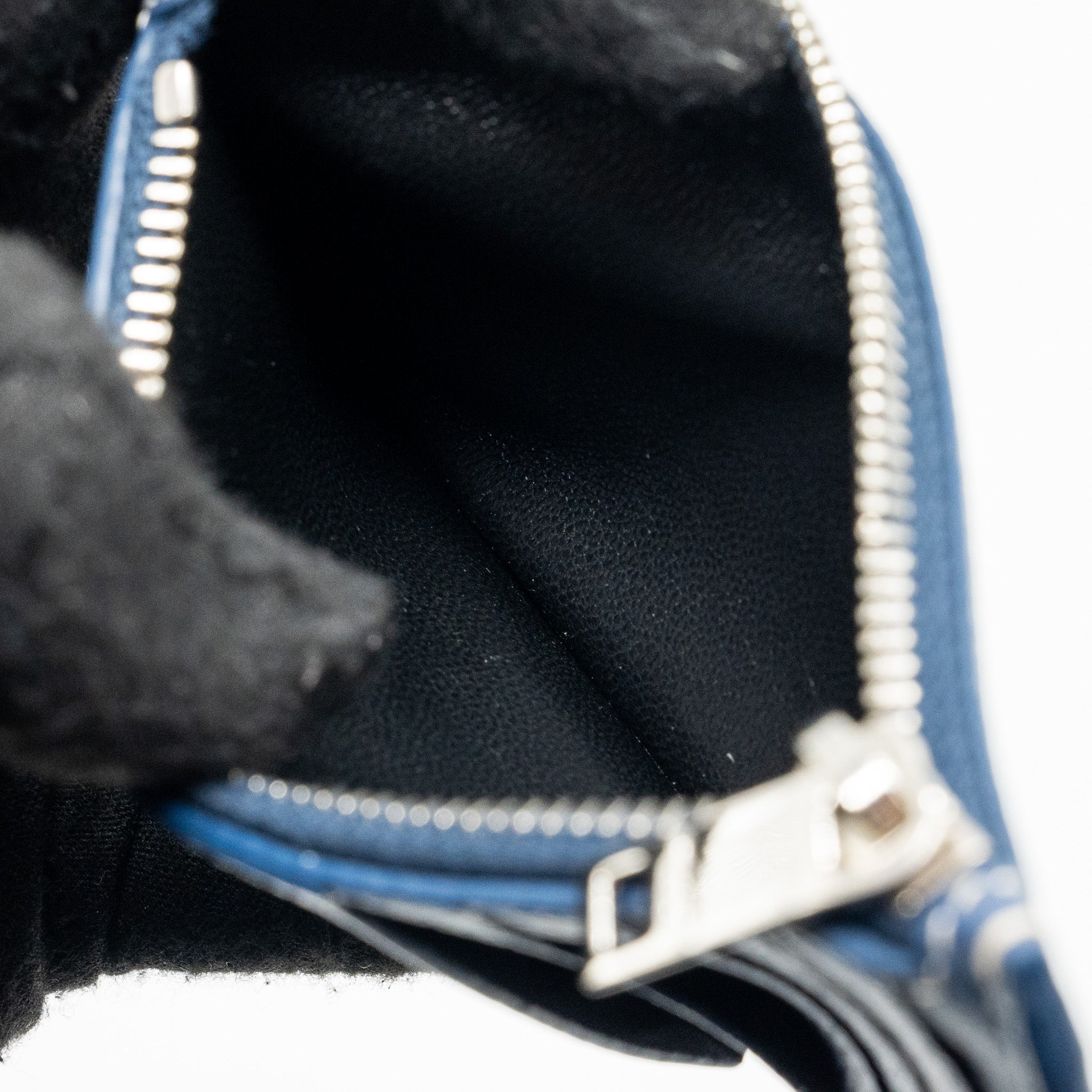 Saint laurent Paris fragments zipped card case calfskin blue SHW - Image 8