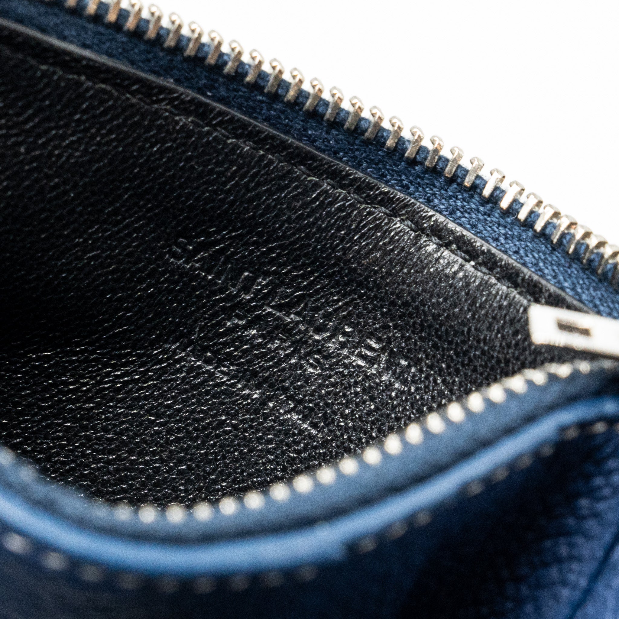 Saint laurent Paris fragments zipped card case calfskin blue SHW - Image 7
