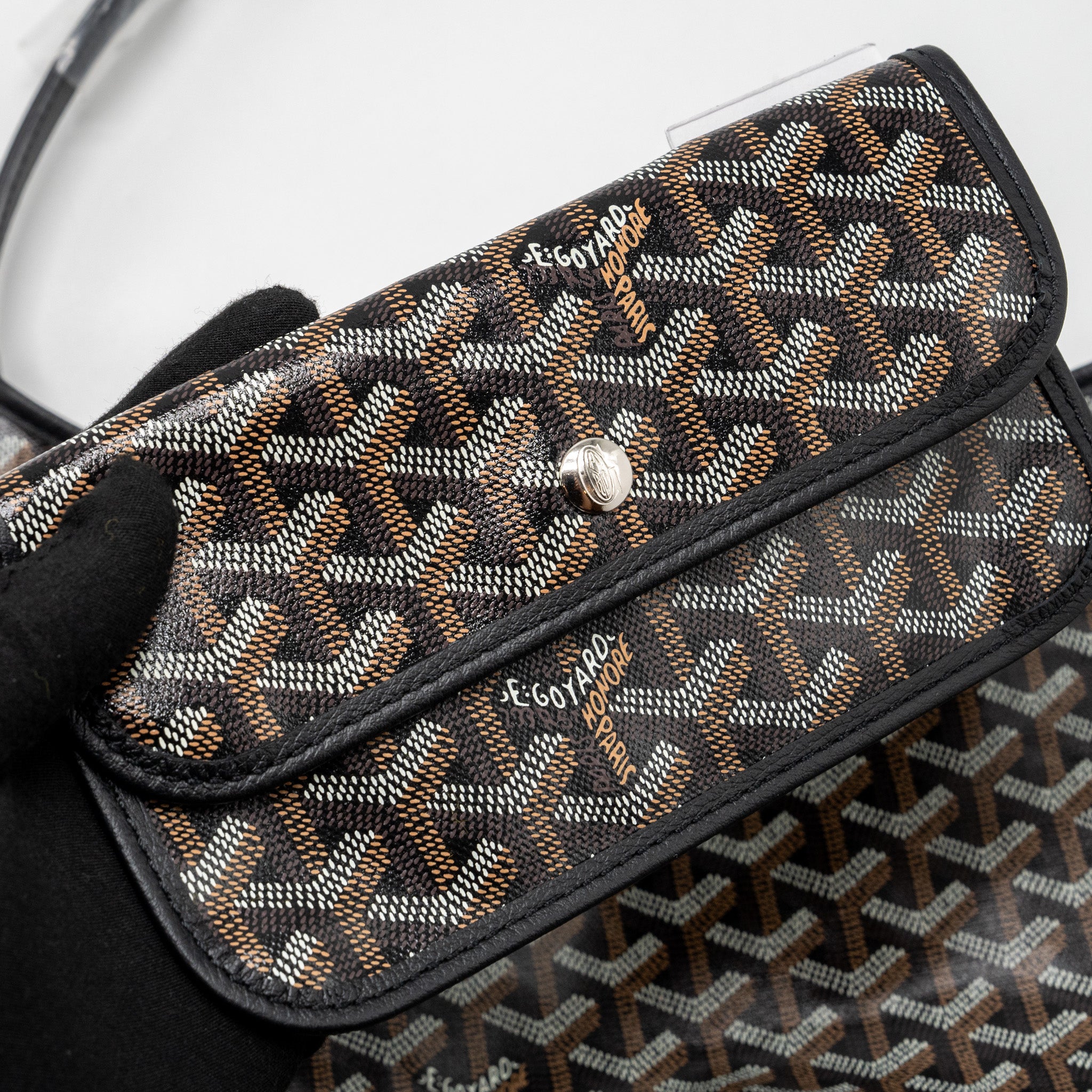 Goyard Boheme Hobo bag Goyardline canvas / calfskin black SHW - Image 21