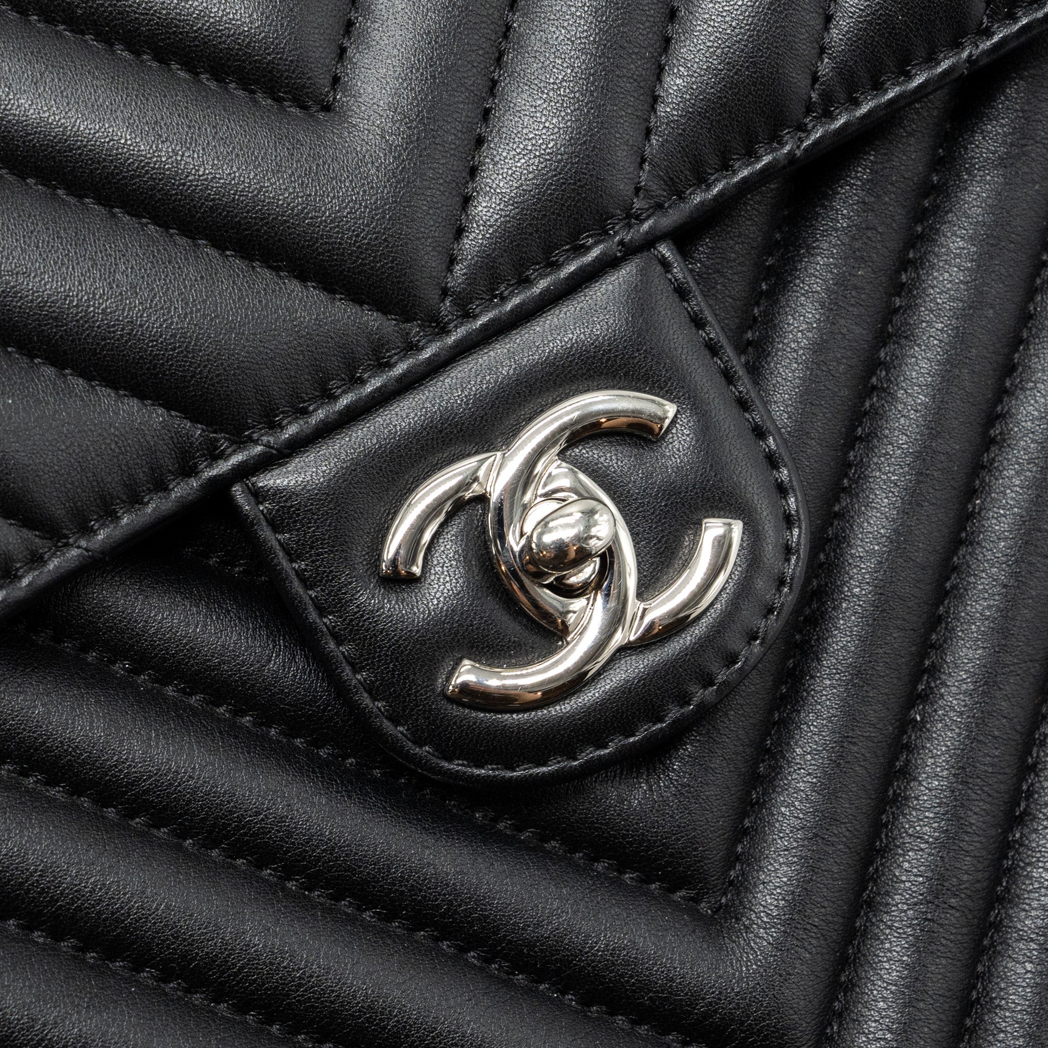 Chanel Small Urban Spirit Backpack Chevron Calfskin Black SHW - Image 9