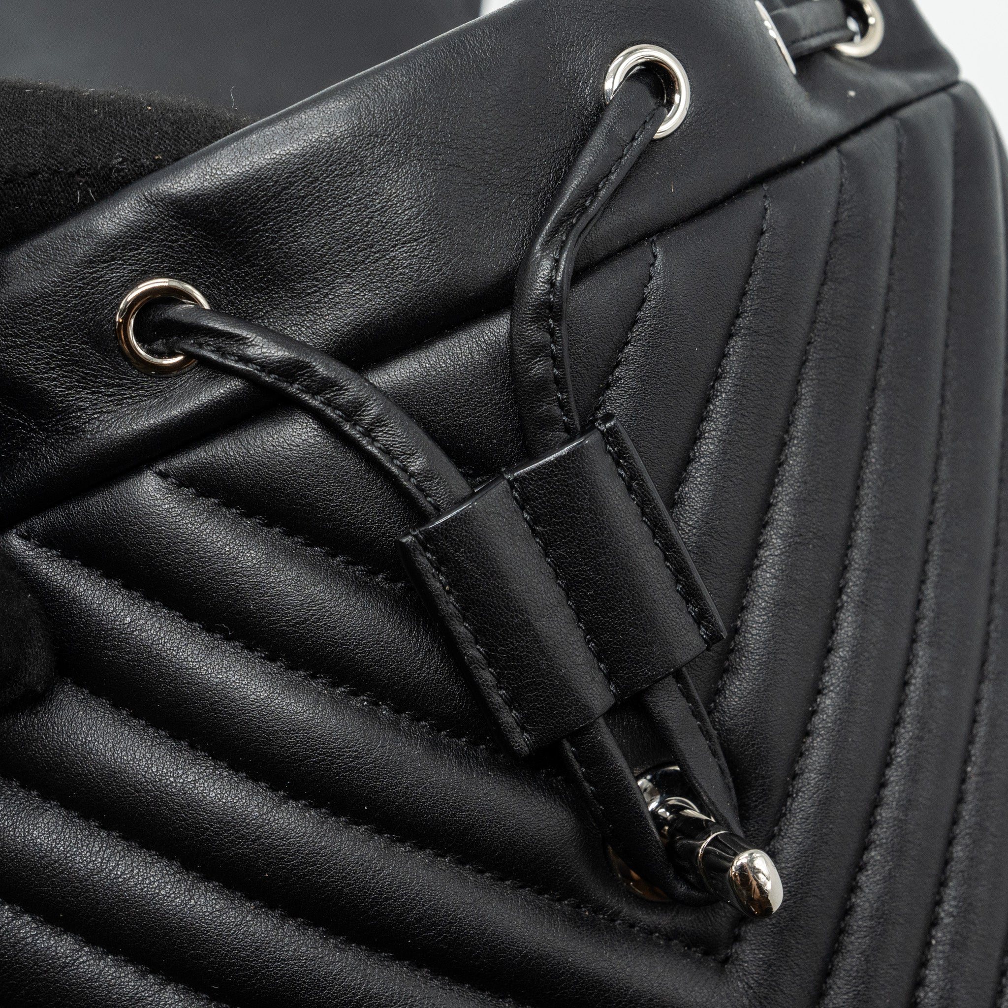 Chanel Small Urban Spirit Backpack Chevron Calfskin Black SHW - Image 13