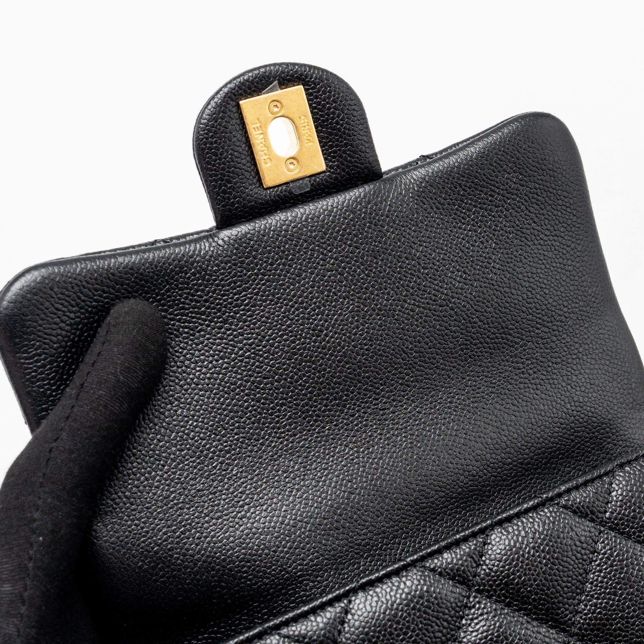 Chanel 24p Coco Love Mini Flap Bag Adjustable Chain Caviar Black GHW(Microchip) - Image 9