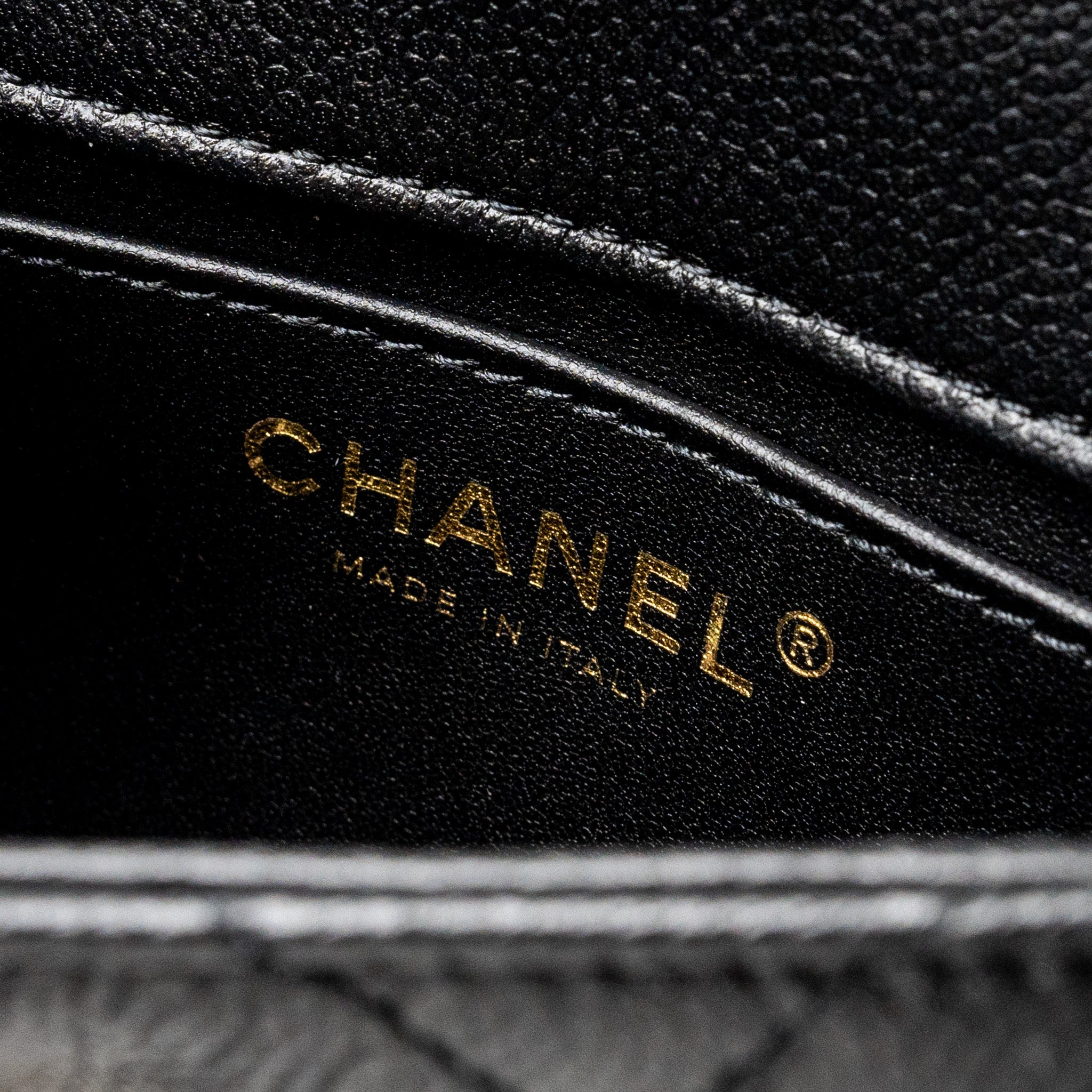 Chanel 24p Coco Love Mini Flap Bag Adjustable Chain Caviar Black GHW(Microchip) - Image 11