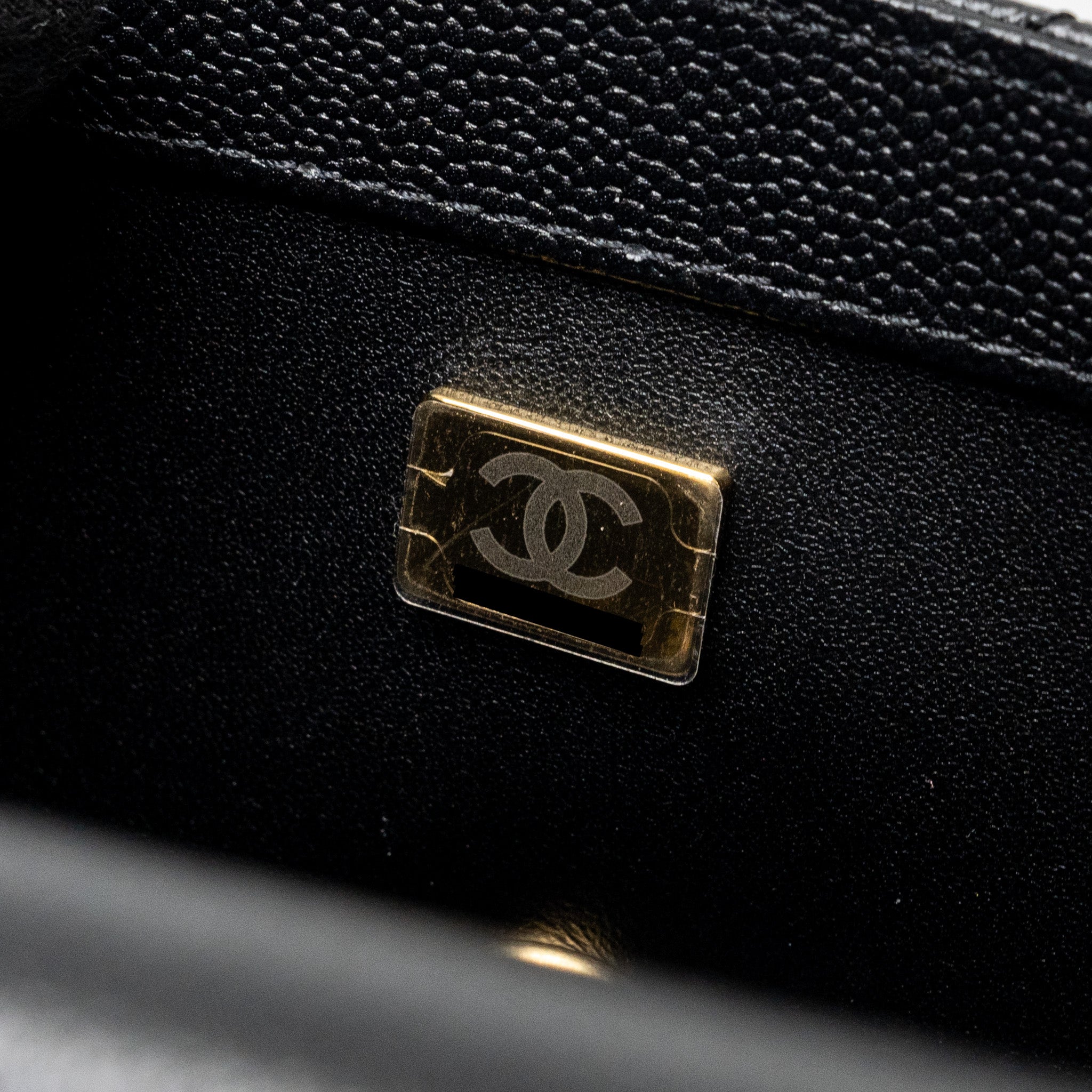 Chanel 24p Coco Love Mini Flap Bag Adjustable Chain Caviar Black GHW(Microchip) - Image 14