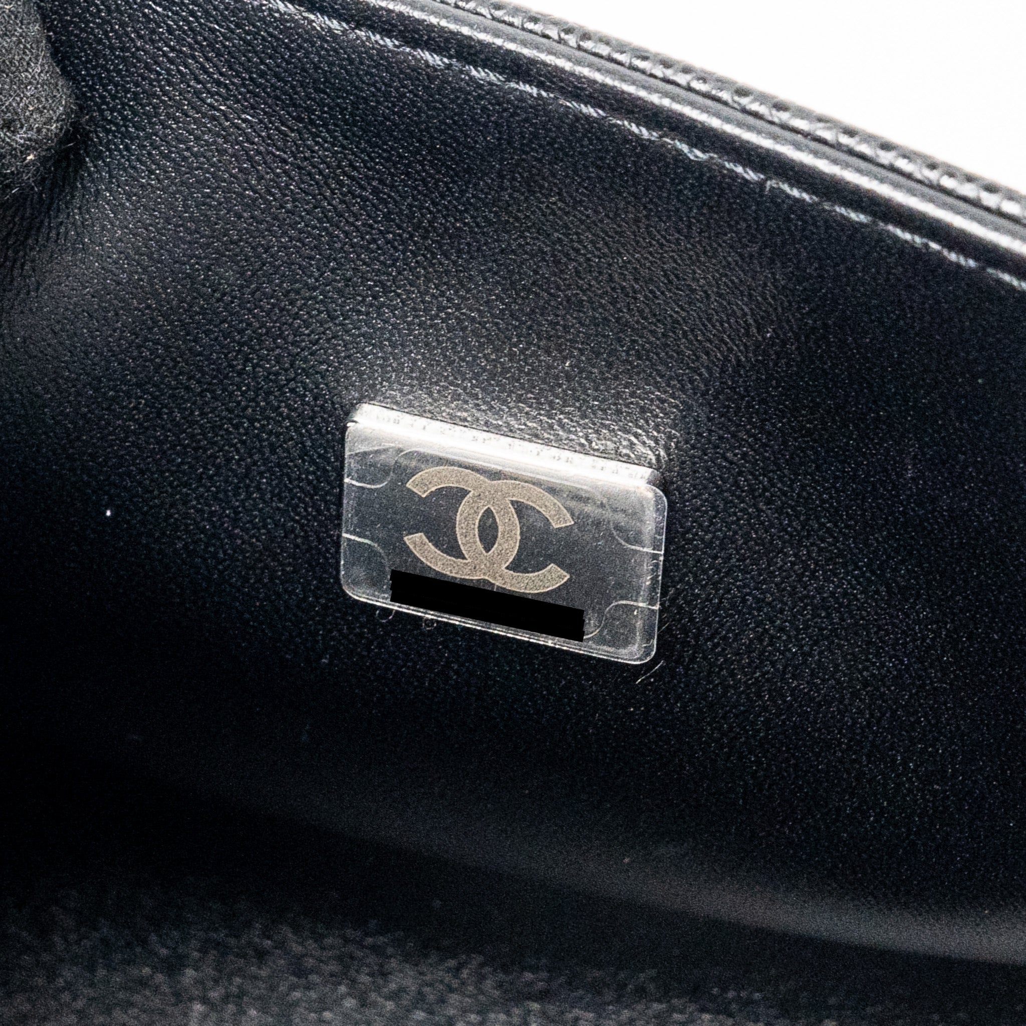 Chanel Small Boy Bag Caviar black Ruthenium Hardware (microchip) - Image 15