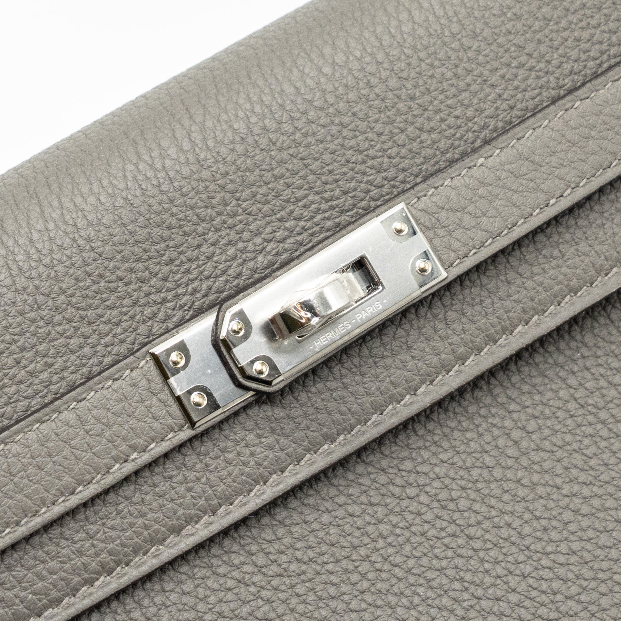 Hermes Kelly 25 Togo Gris Meyer SHW Stamp B - Image 7