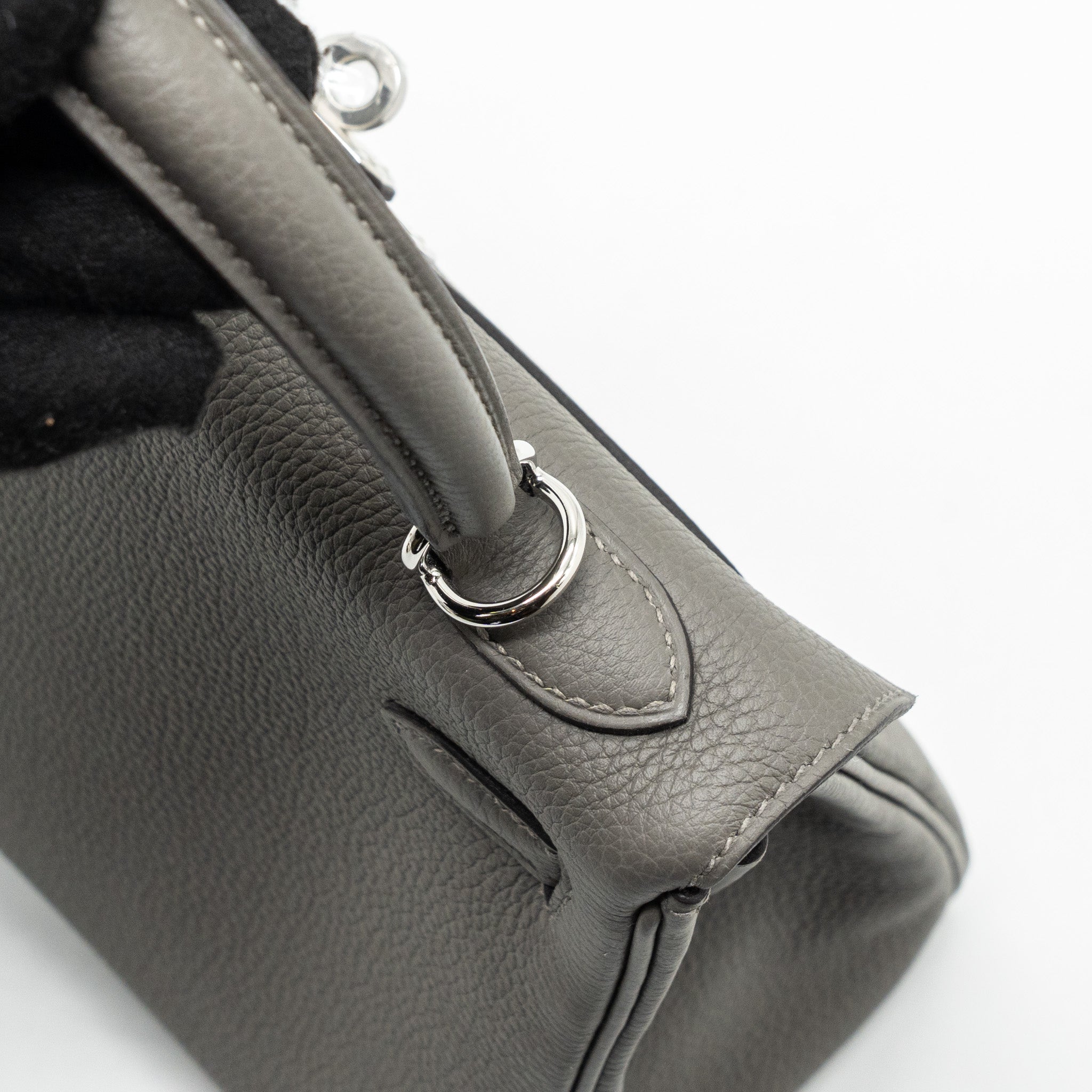 Hermes Kelly 25 Togo Gris Meyer SHW Stamp B - Image 8