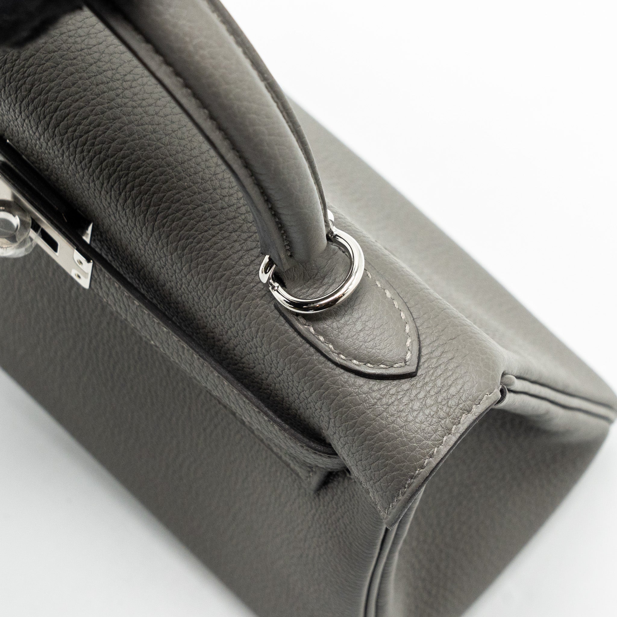 Hermes Kelly 25 Togo Gris Meyer SHW Stamp B - Image 9
