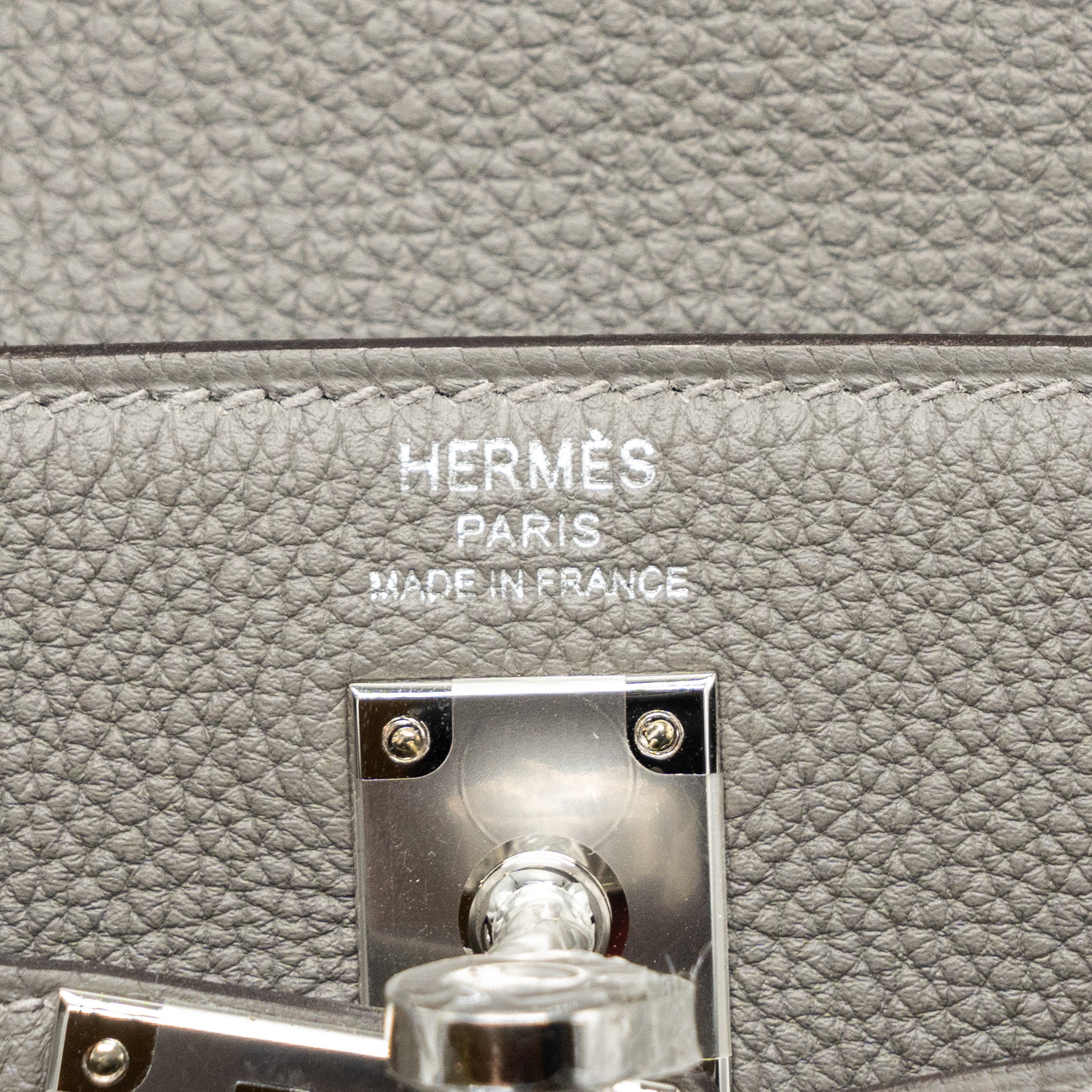 Hermes Kelly 25 Togo Gris Meyer SHW Stamp B - Image 12