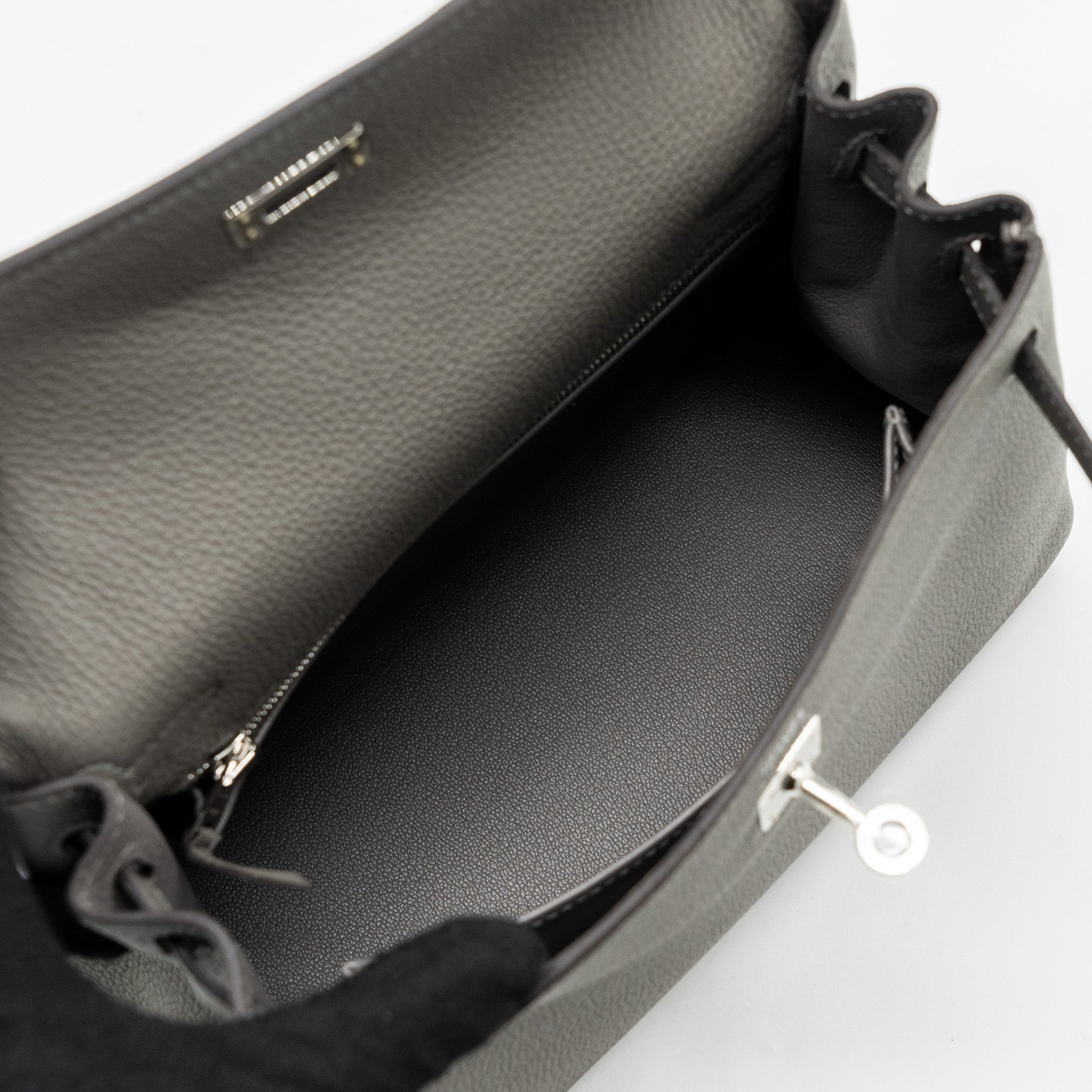 Hermes Kelly 25 Togo Gris Meyer SHW Stamp B - Image 13