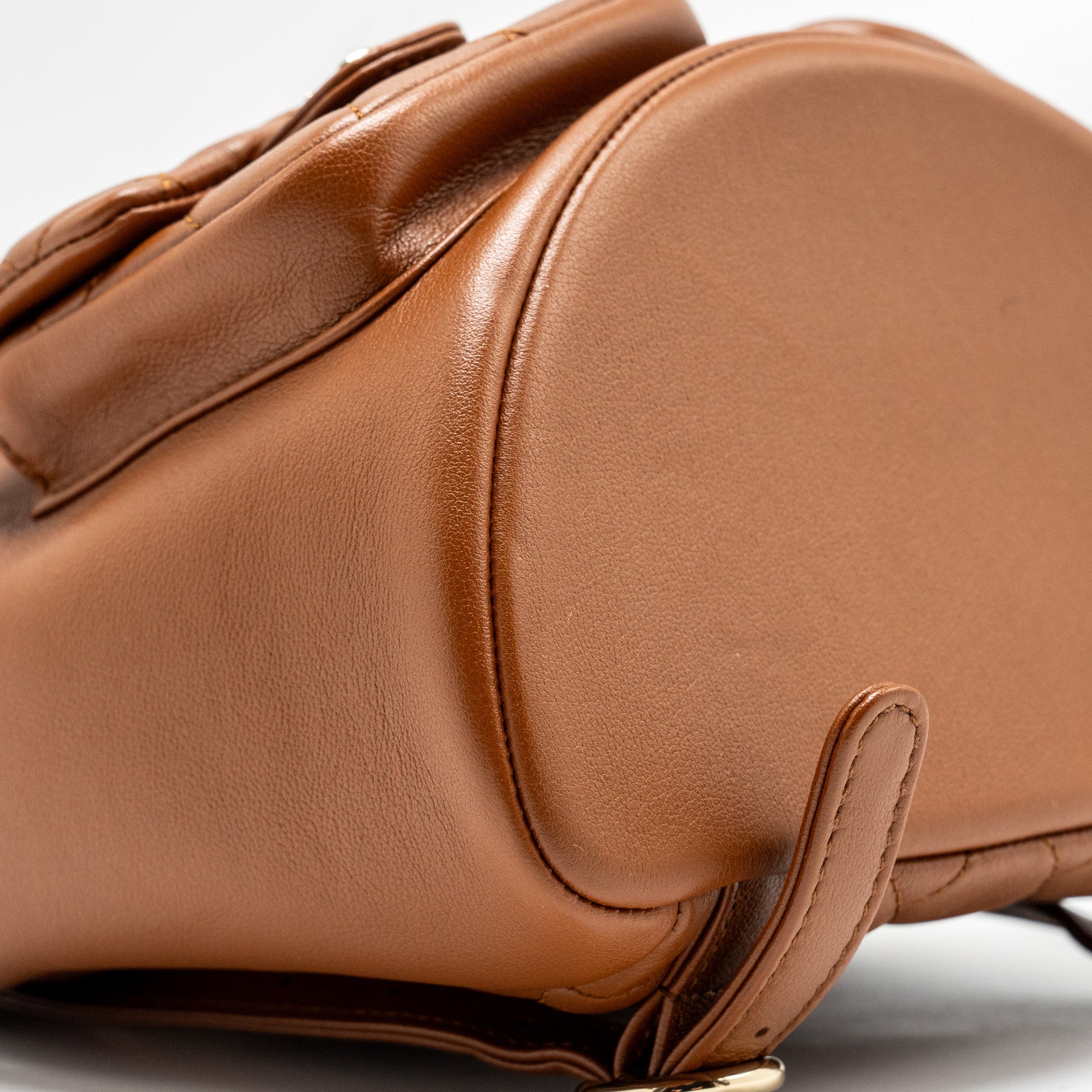 Chanel 23a Triple Pack Backpack Calfskin Caramel LGHW (microchip) - Image 6