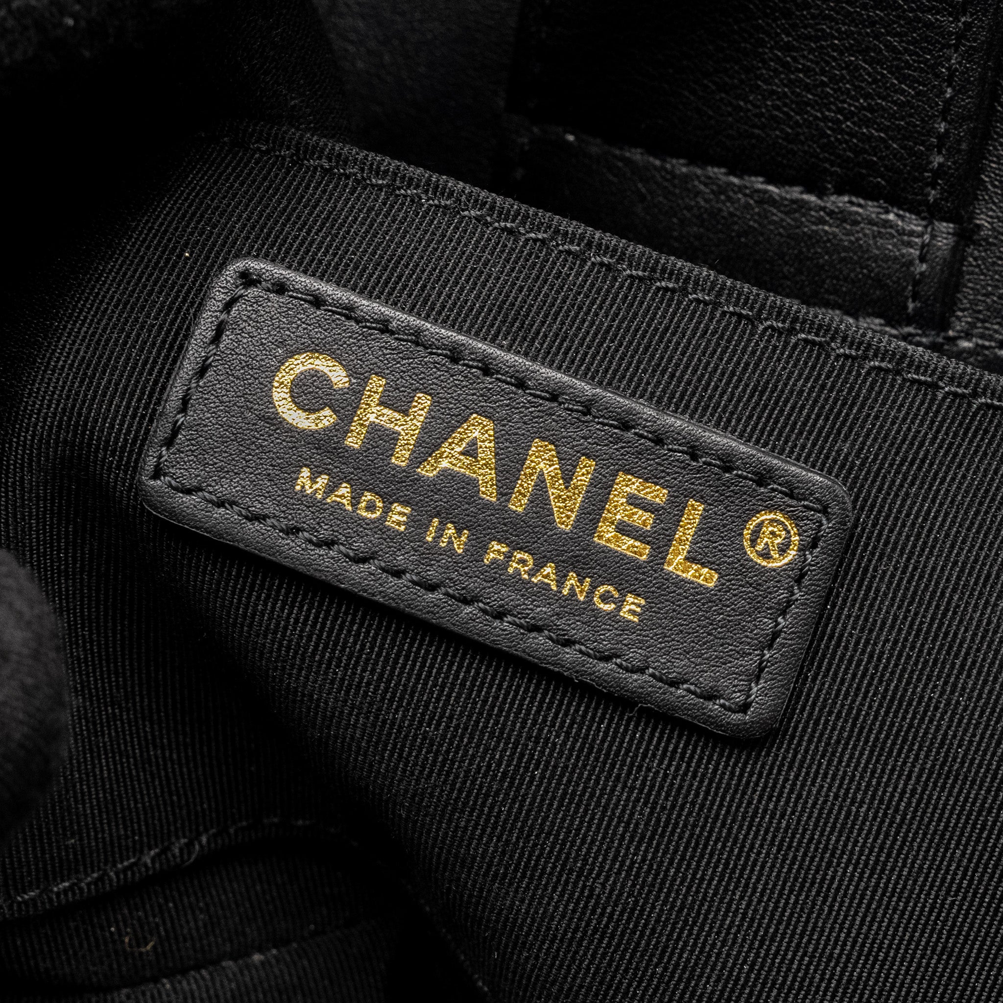 CHANEL Giant CC Logo Mini Tote Bag Lambskin Black GHW - Image 15