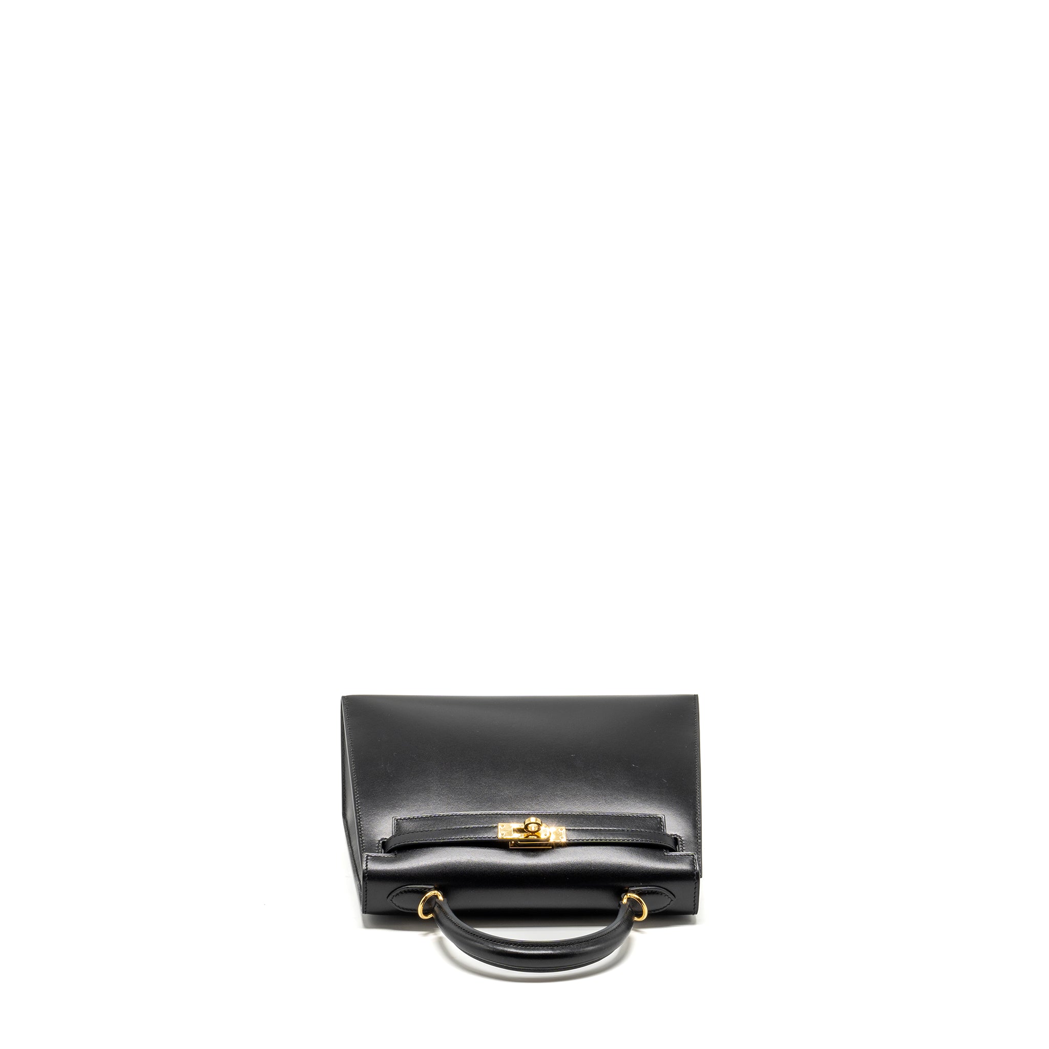 Hermes Kelly 25 Box Black GHW Stamp D - Image 5