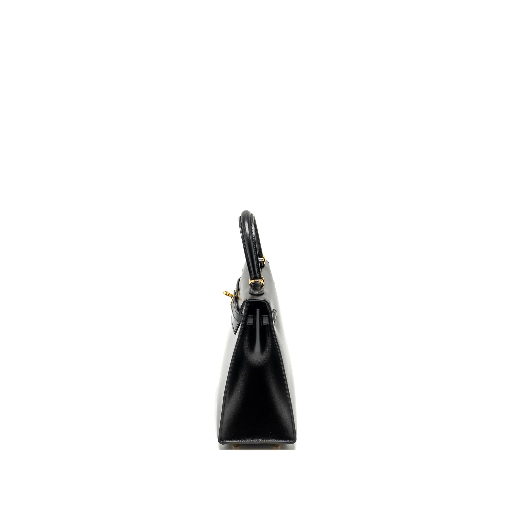 Hermes Kelly 25 Box Black GHW Stamp D - Image 4