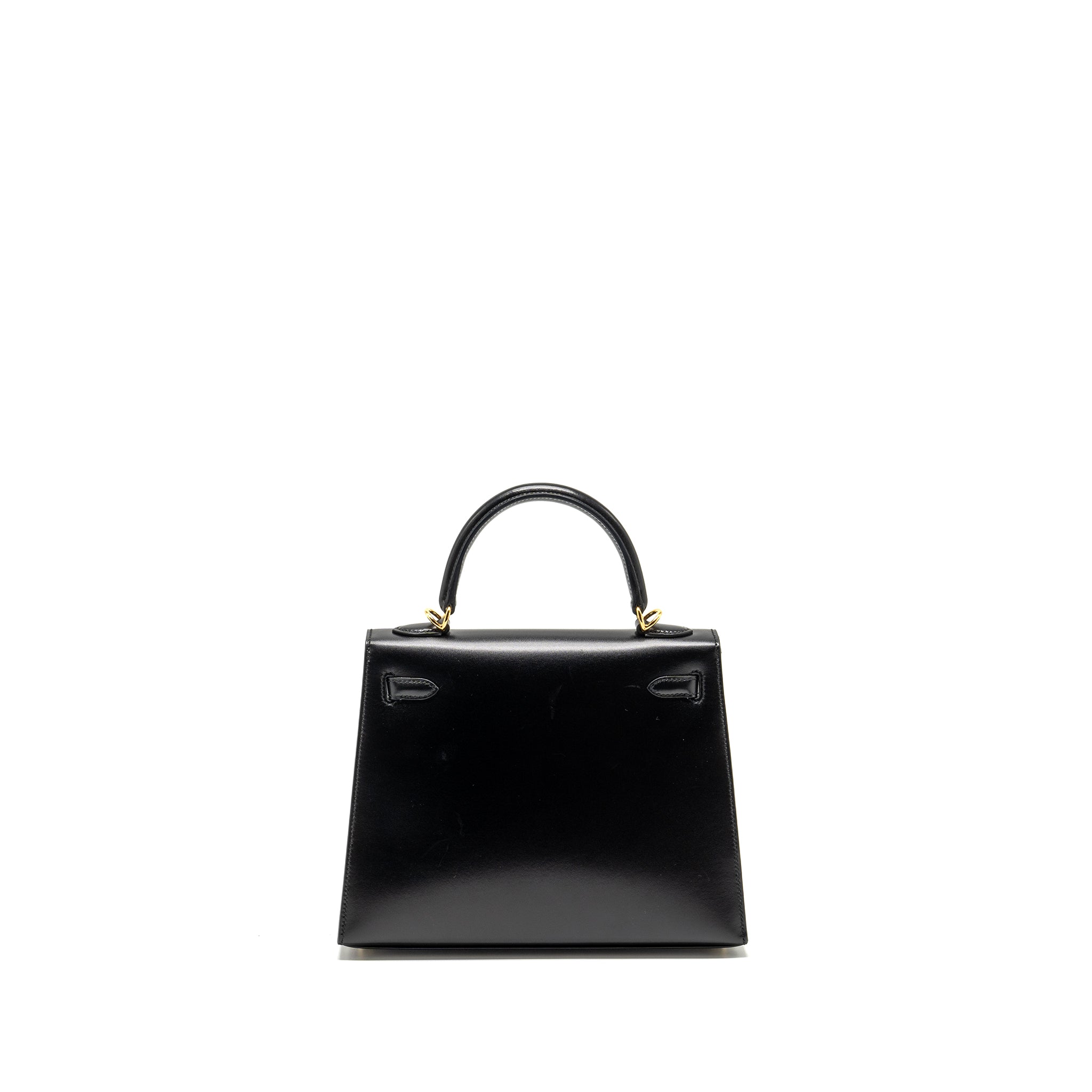 Hermes Kelly 25 Box Black GHW Stamp D - Image 2