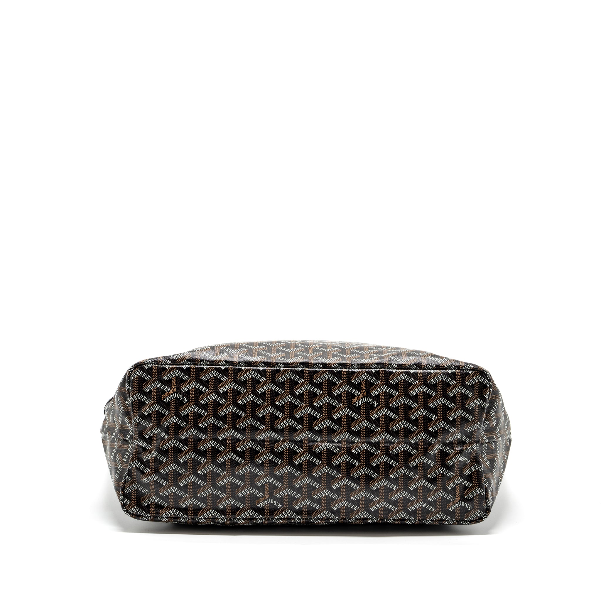 Goyard Saint Louis PM tote bag goyardline canvas / calfskin black SHW - Image 5