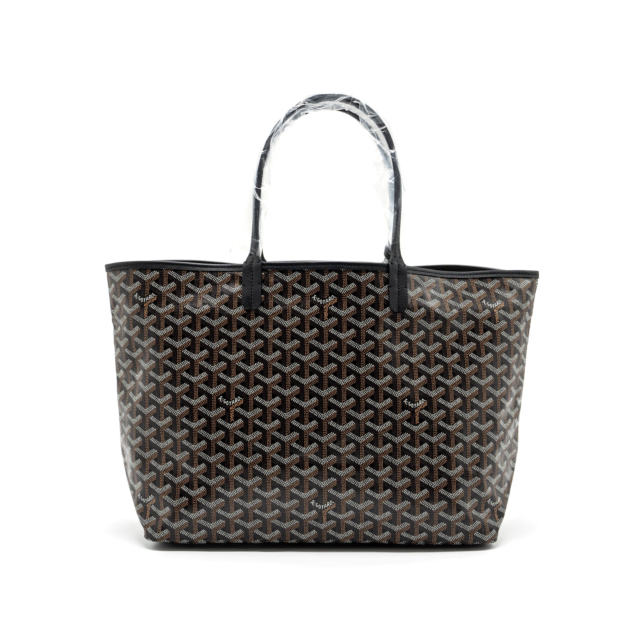 Goyard Saint Louis PM tote bag goyardline canvas / calfskin black SHW - Image 2