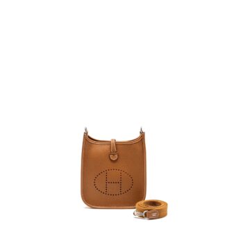 Hermes Mini Evelyn Clemence Gold SHW Stamp B