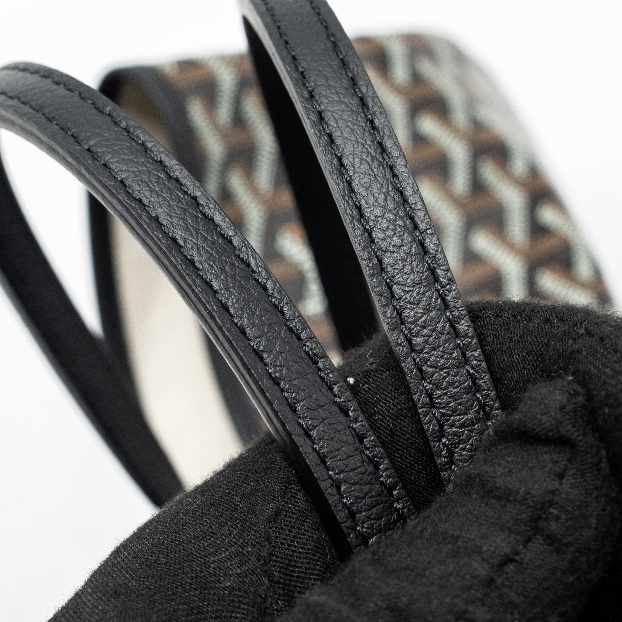 Goyard Saint Louis PM tote bag goyardline canvas / calfskin black SHW - Image 9