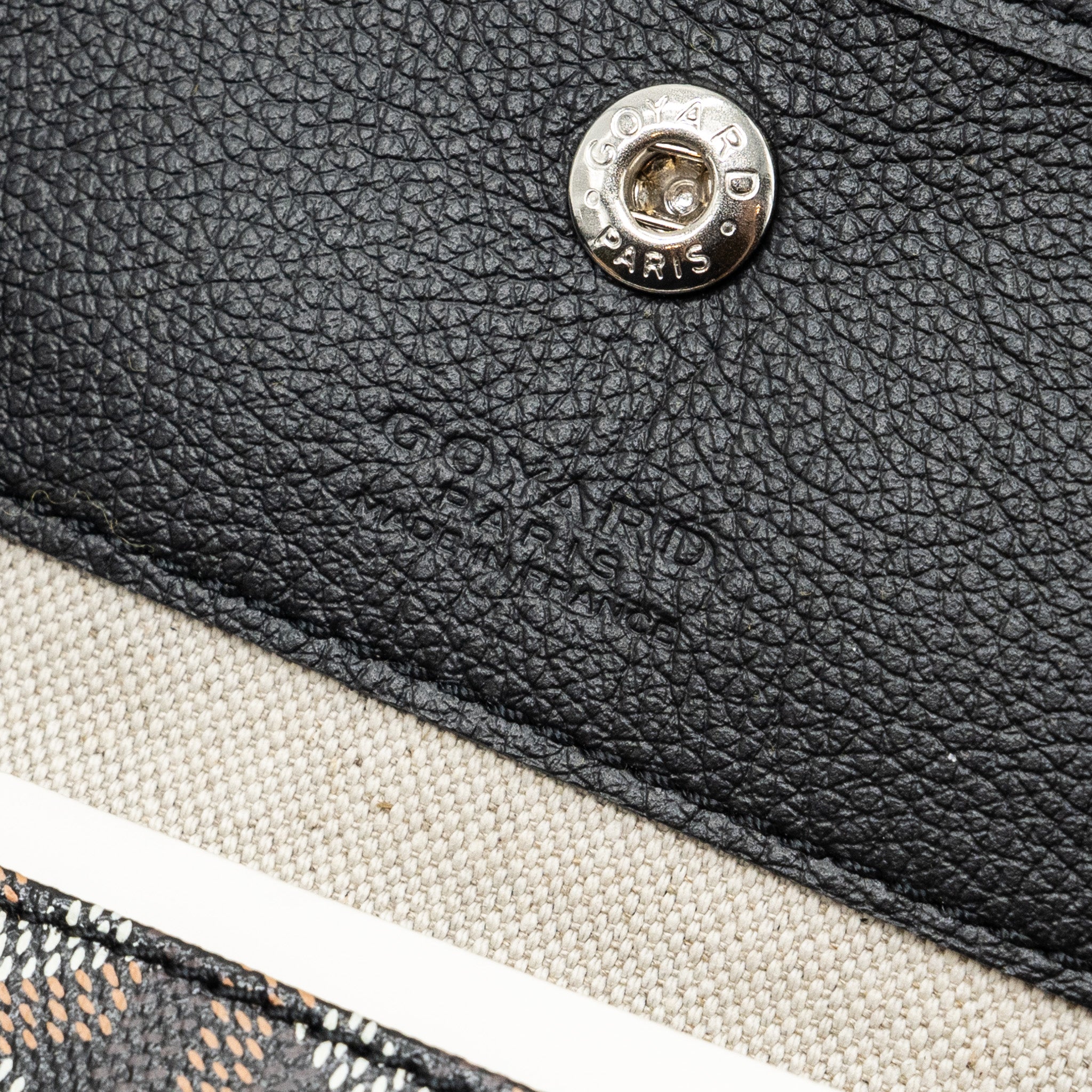Goyard Saint Louis PM tote bag goyardline canvas / calfskin black SHW - Image 12