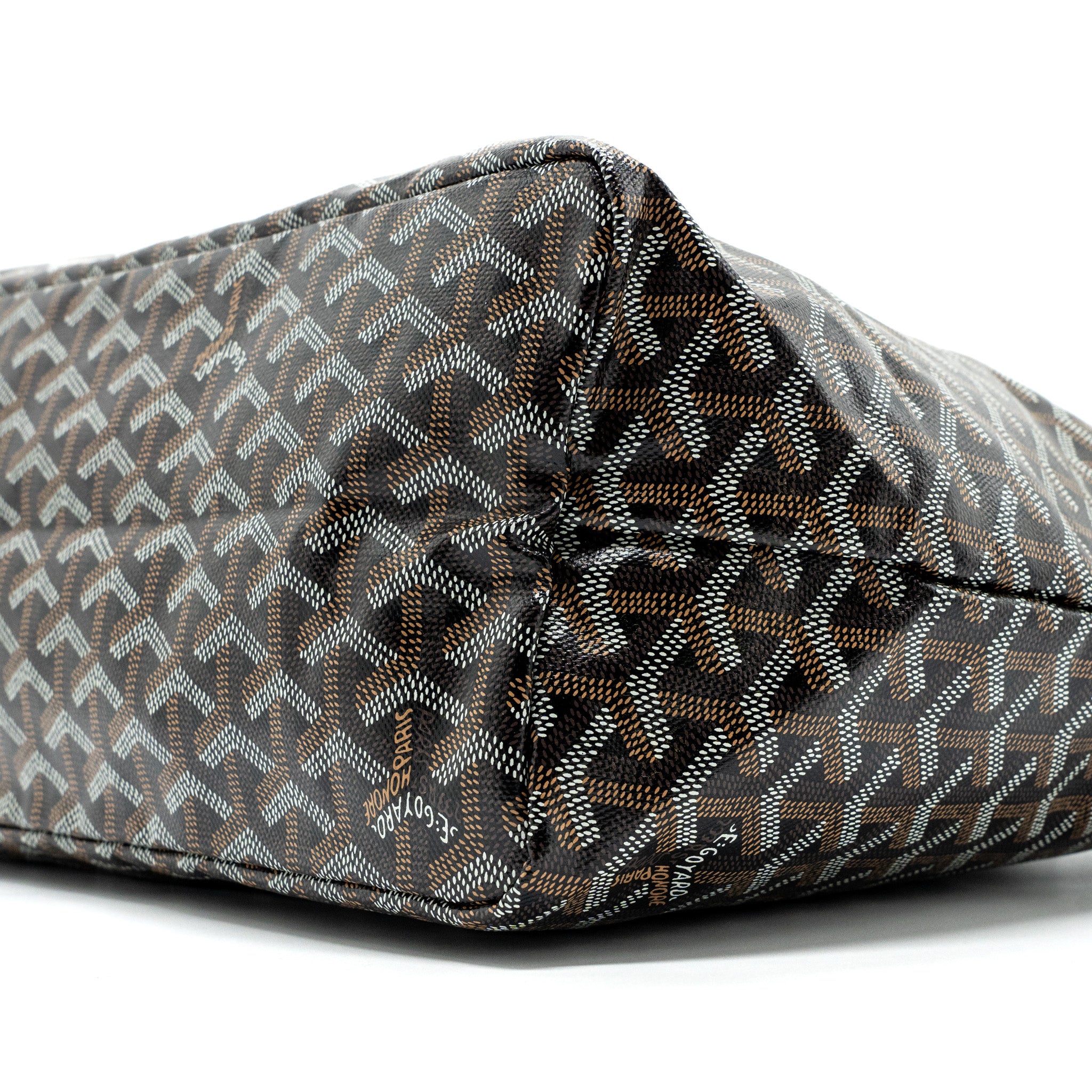 Goyard Saint Louis PM tote bag goyardline canvas / calfskin black SHW - Image 7