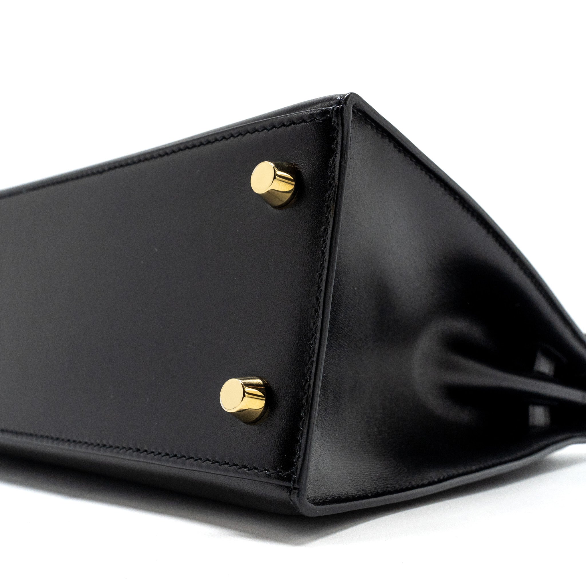 Hermes Kelly 25 Box Black GHW Stamp D - Image 8
