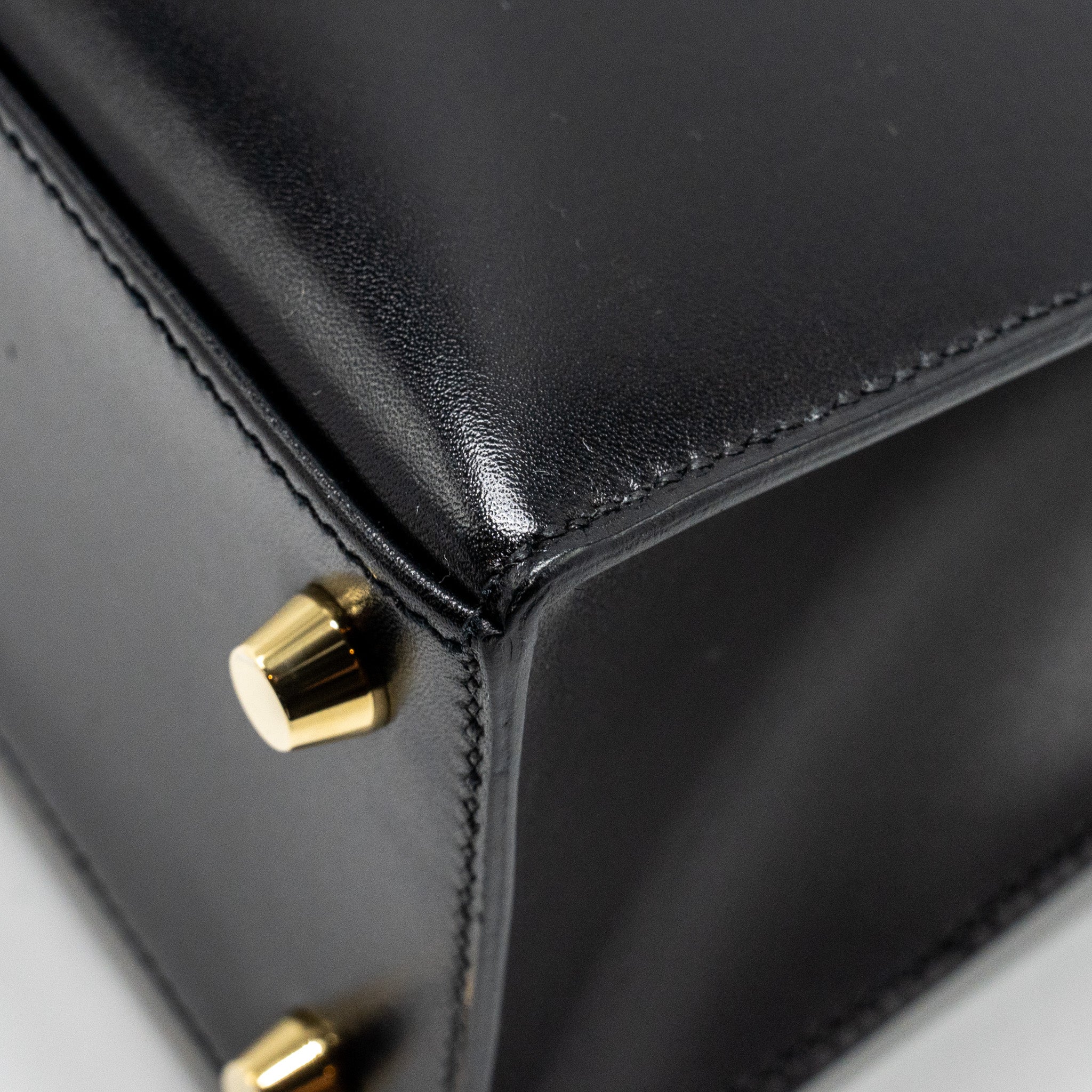 Hermes Kelly 25 Box Black GHW Stamp D - Image 12