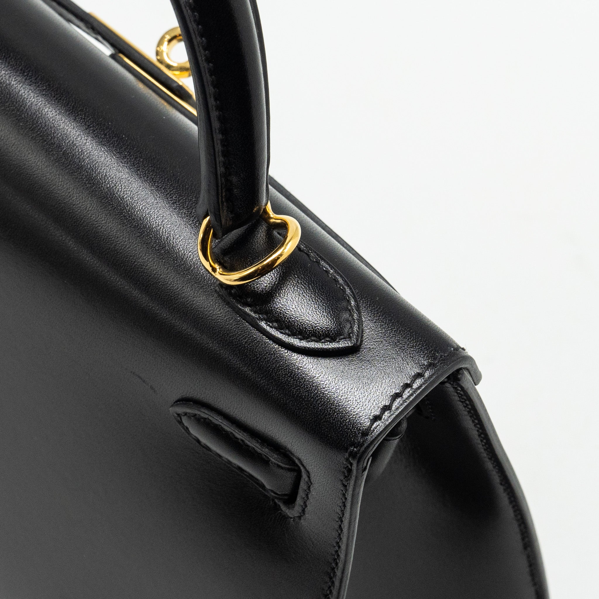 Hermes Kelly 25 Box Black GHW Stamp D - Image 14