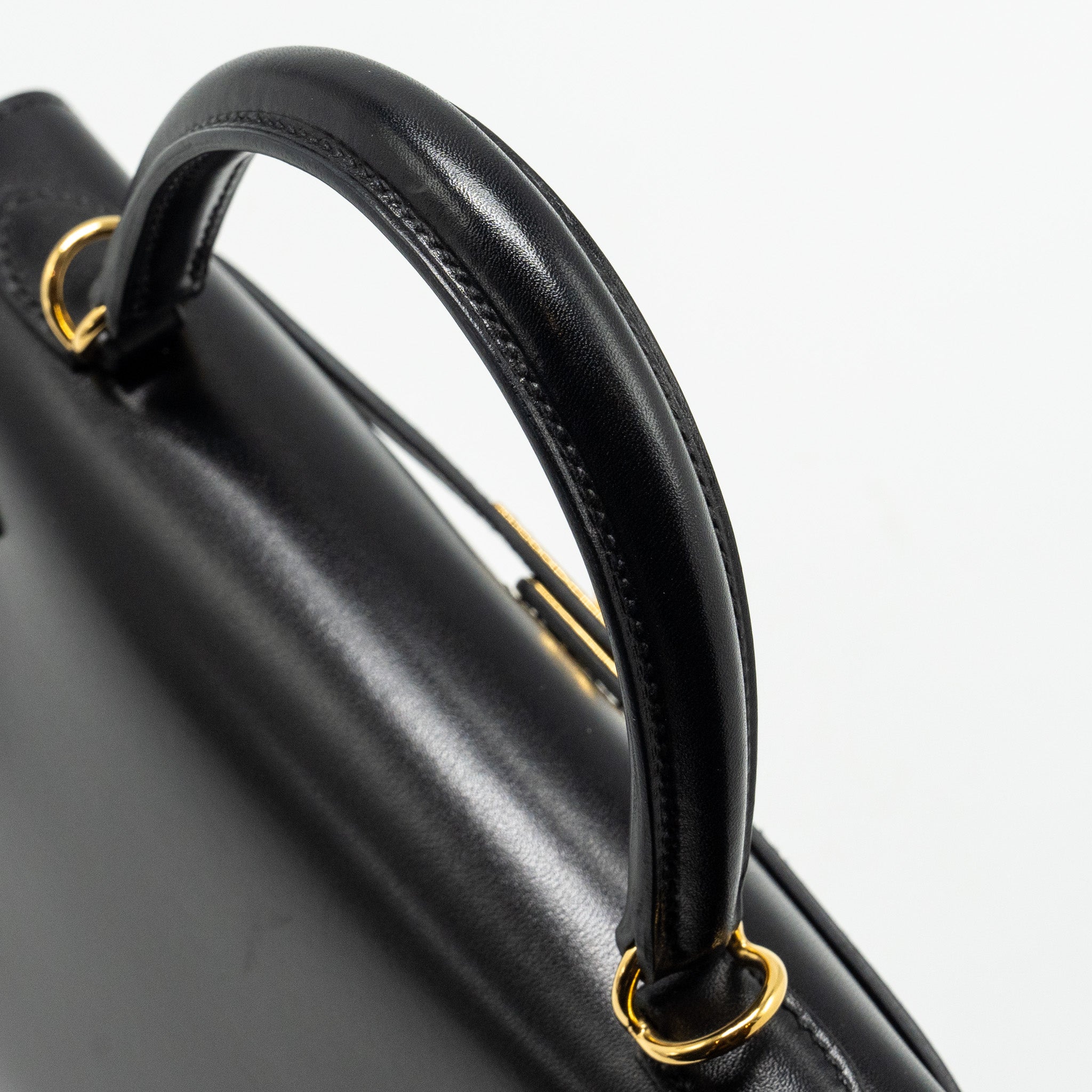 Hermes Kelly 25 Box Black GHW Stamp D - Image 15