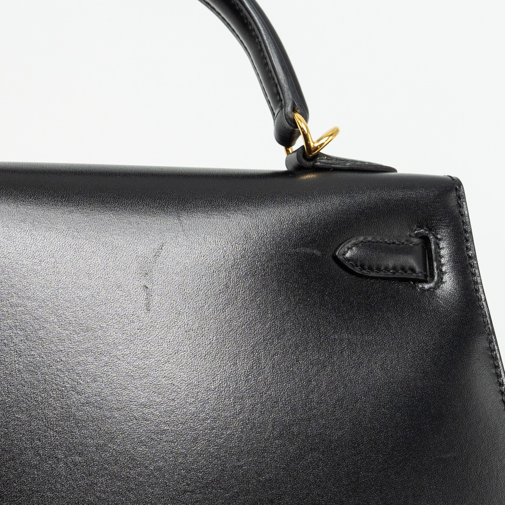 Hermes Kelly 25 Box Black GHW Stamp D - Image 17