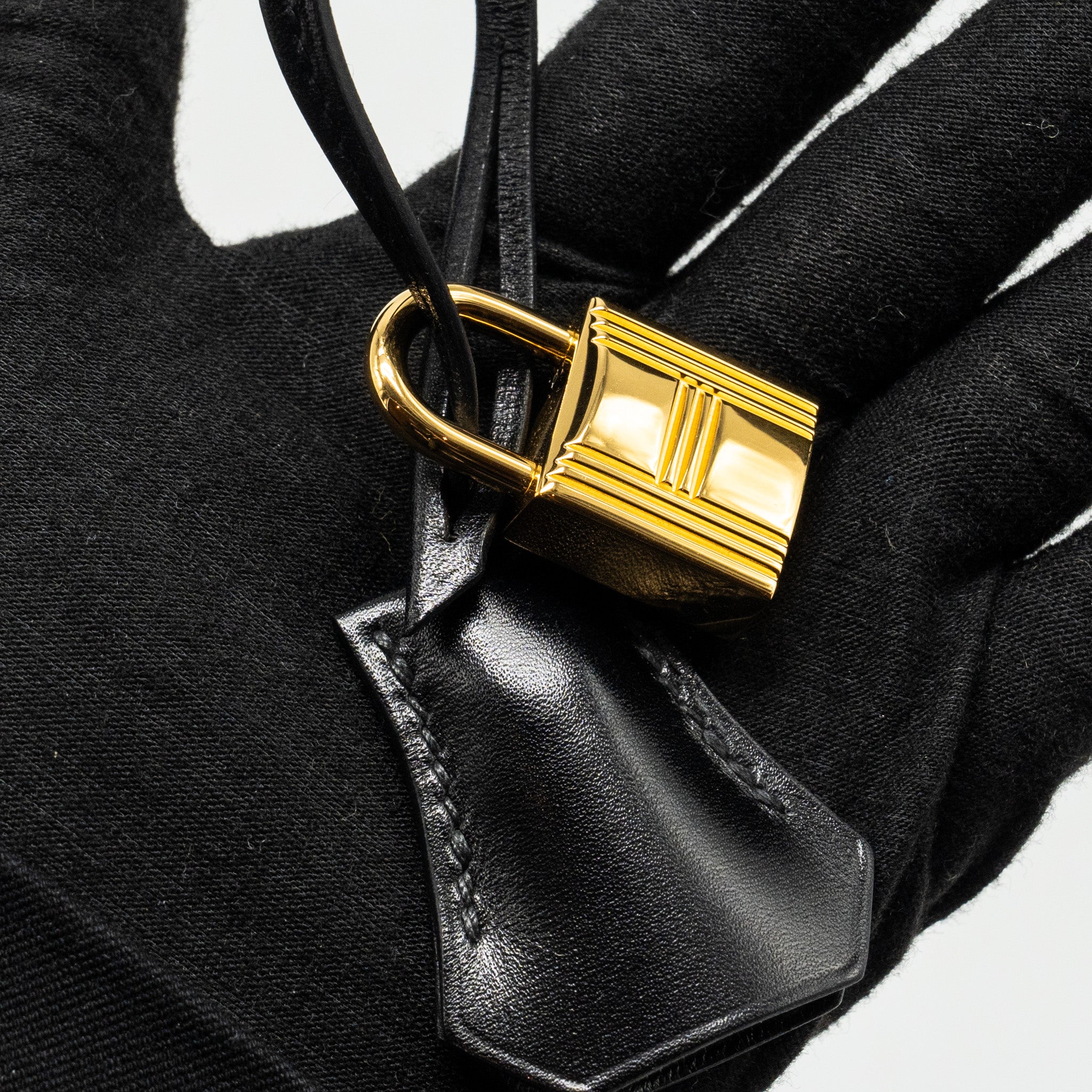 Hermes Kelly 25 Box Black GHW Stamp D - Image 23