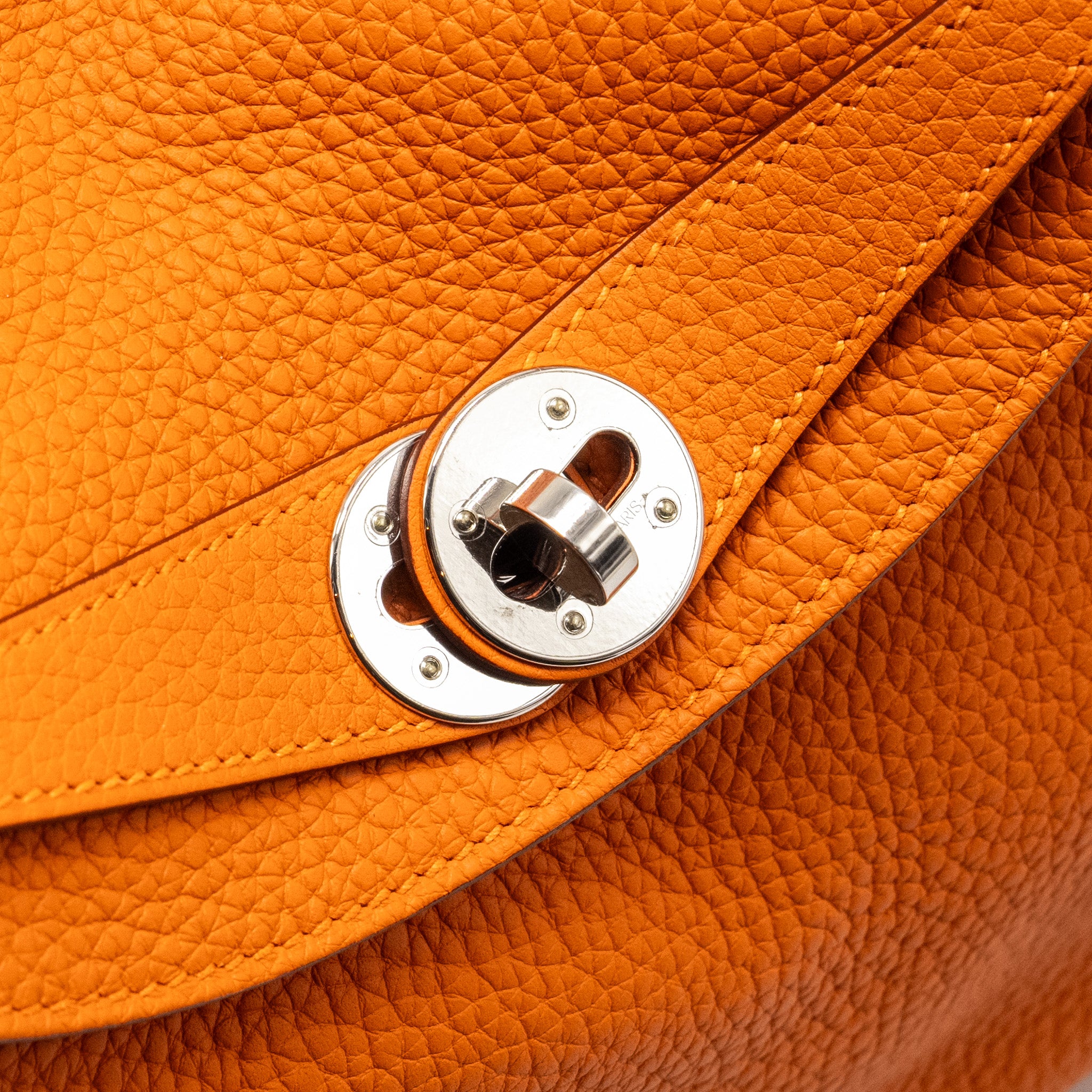 Hermes lindy 26 clemence orange SHW stamp U - Image 13