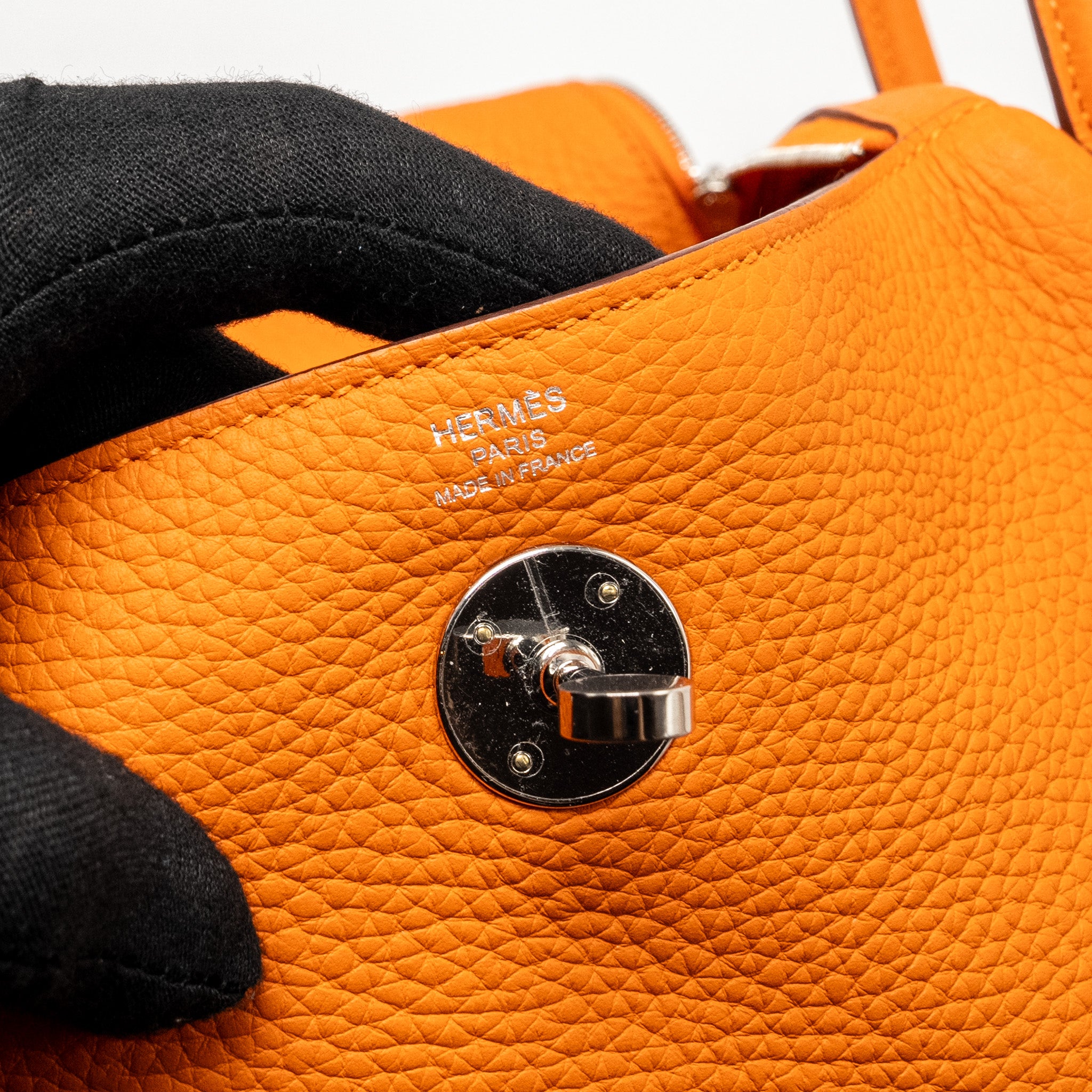Hermes lindy 26 clemence orange SHW stamp U - Image 16