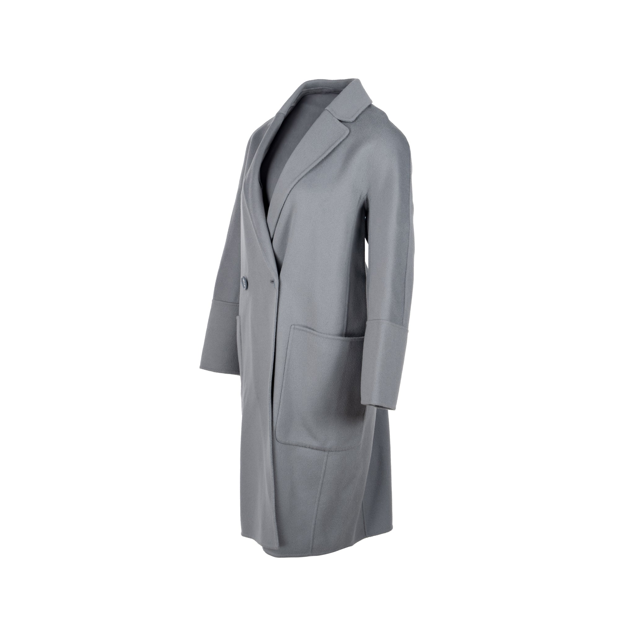 ‘S MaxMara Size 40 Audrey Day Coats Virgin Wool Light Grey - Image 2