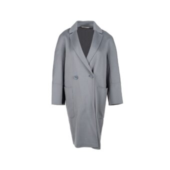 ‘S MaxMara Size 40 Audrey Day Coats Virgin Wool Light Grey