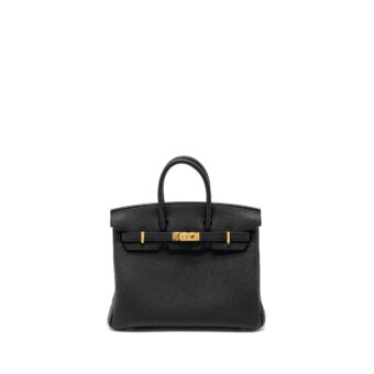 Hermes Birkin 25 Togo Black GHW Stamp B