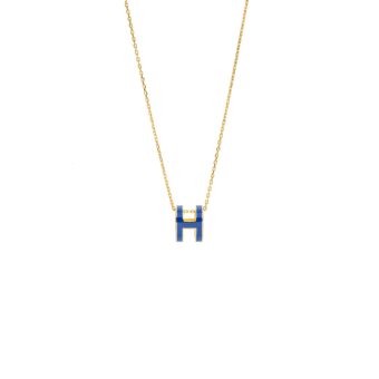 Hermes pop H pendant royal blue GHW