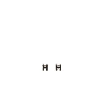 Hermes mini pop H earrings black SHW