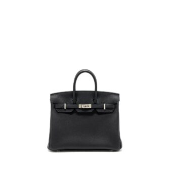 Hermes Birkin 25 Togo Black SHW Stamp B