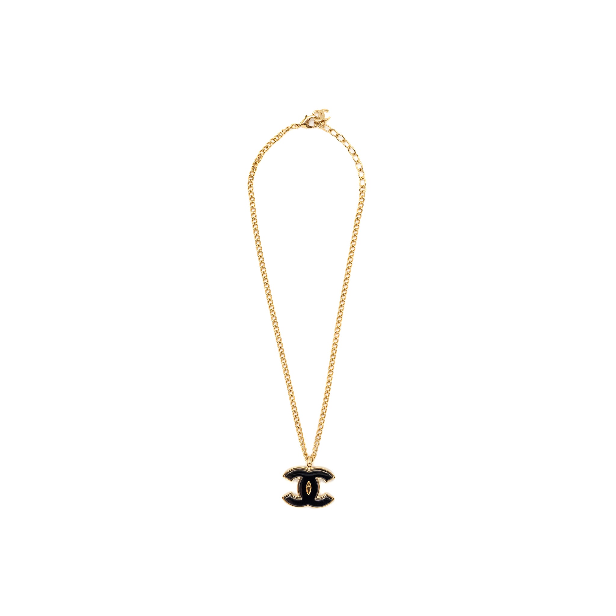 Chanel Giant CC Logo Necklace Gold Tone - Image 3