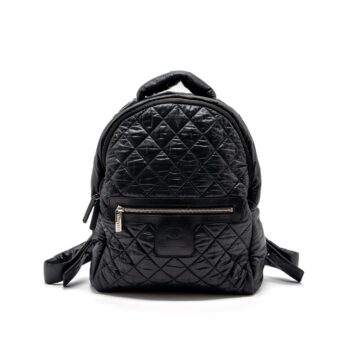 Chanel Coco Cocoon Backpack Quilted Nylon/Leather Black GHW
