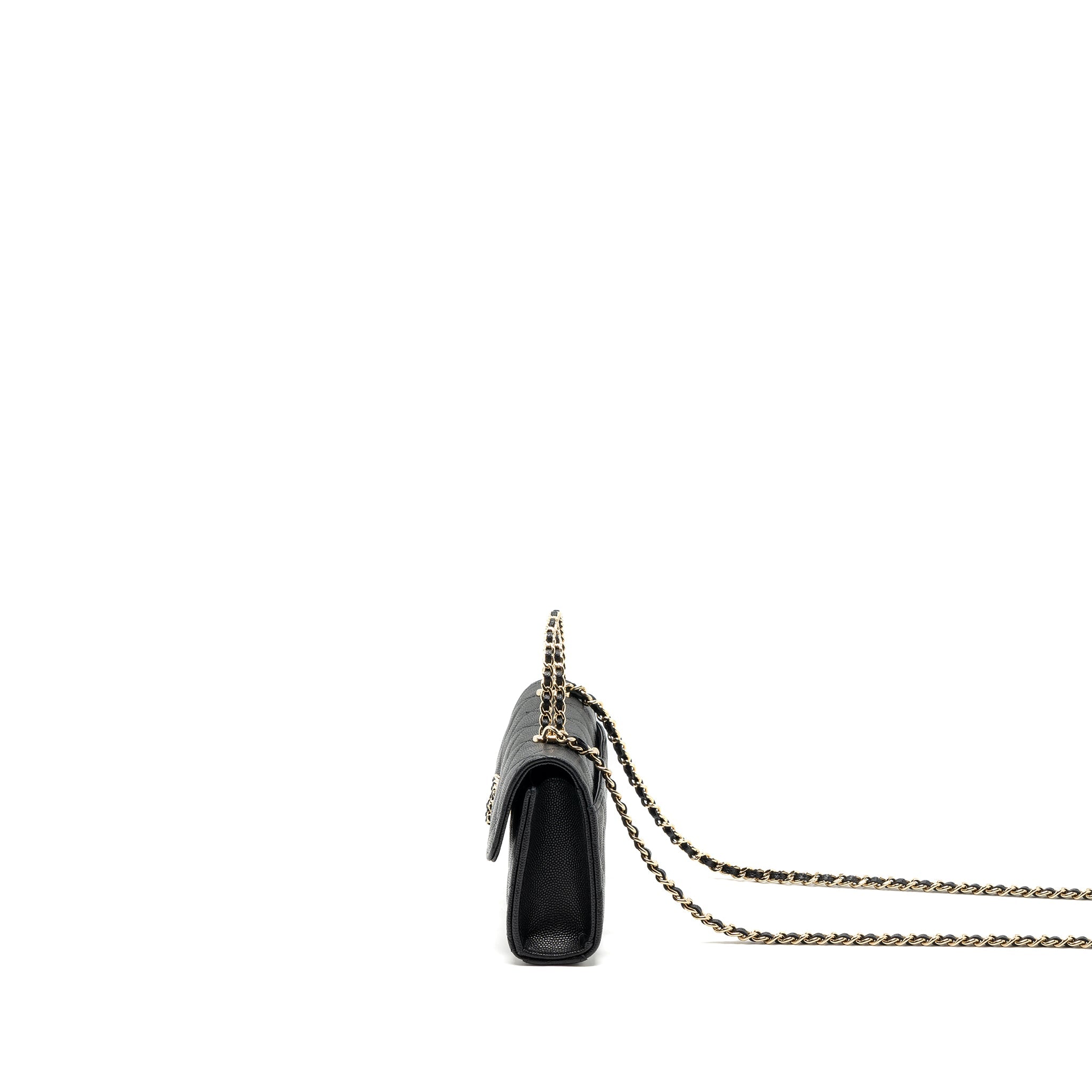 Chanel 23P Top Handle Mini Flap Bag Caviar Black LGHW (Microchip) - Image 4