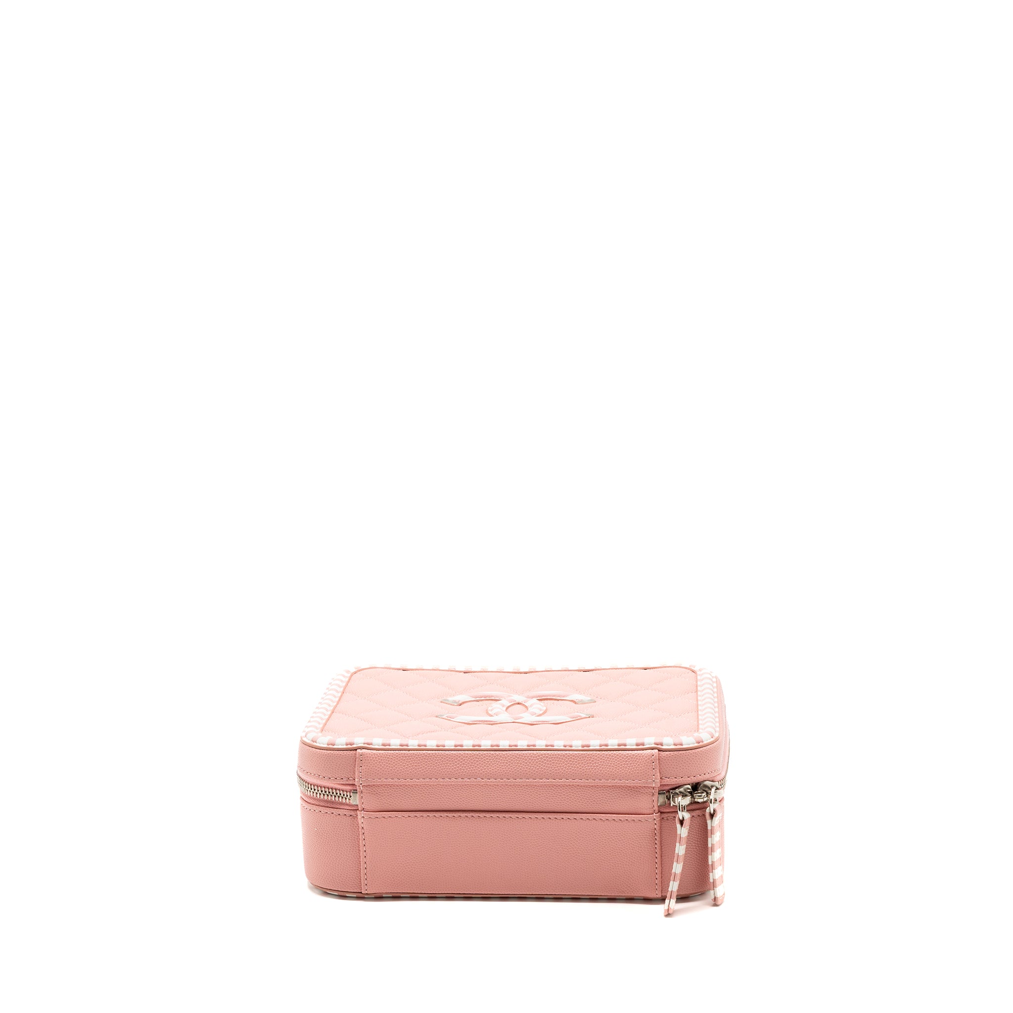 Chanel Medium Filigree Vanity Case Caviar Pink Multicolour SHW - Image 6