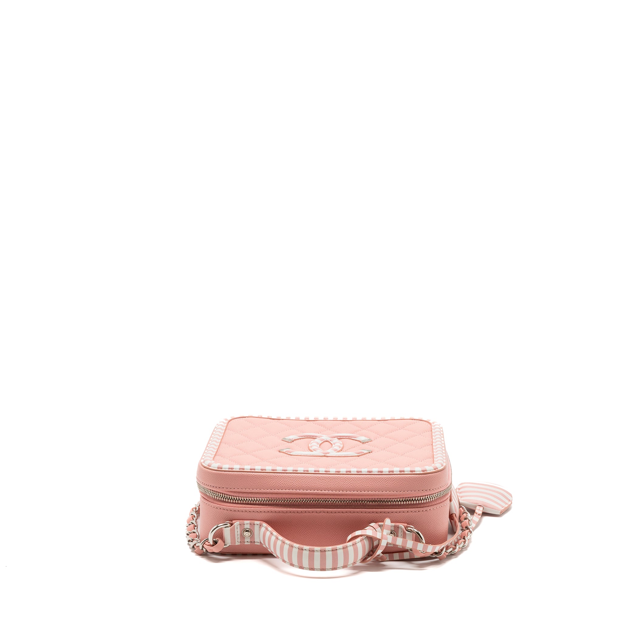 Chanel Medium Filigree Vanity Case Caviar Pink Multicolour SHW - Image 5