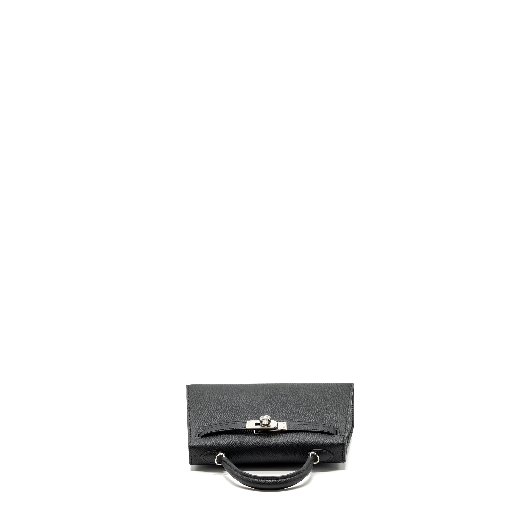 Hermes mini kelly II epsom black SHW stamp B - Image 5