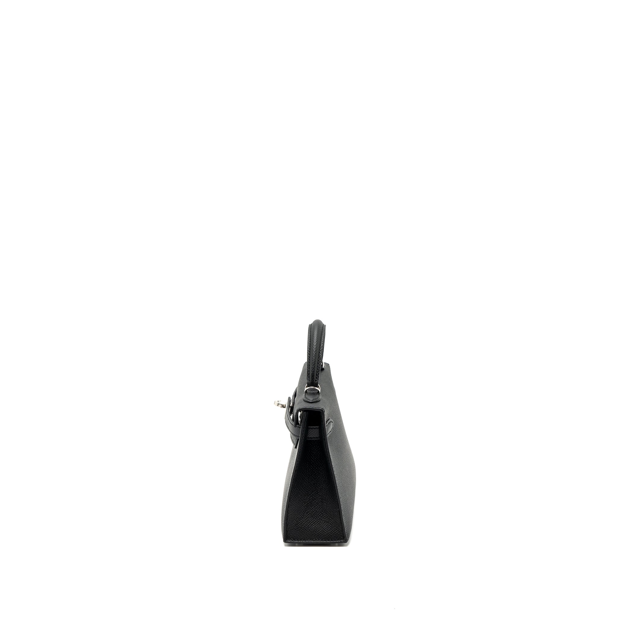 Hermes mini kelly II epsom black SHW stamp B - Image 4