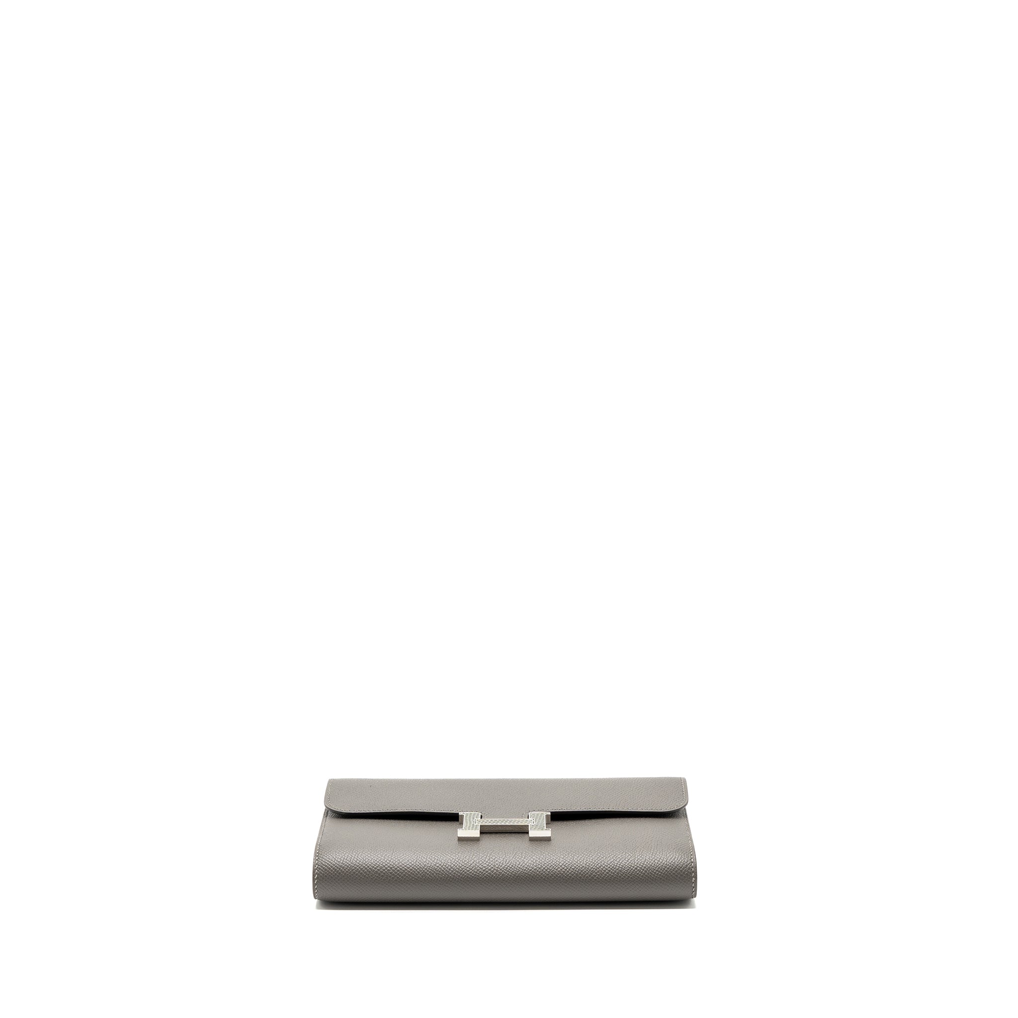 Hermes Constance To Go Epsom Lizard Buckle Gris Meyer/Gris Fonce SHW Stamp U - Image 6